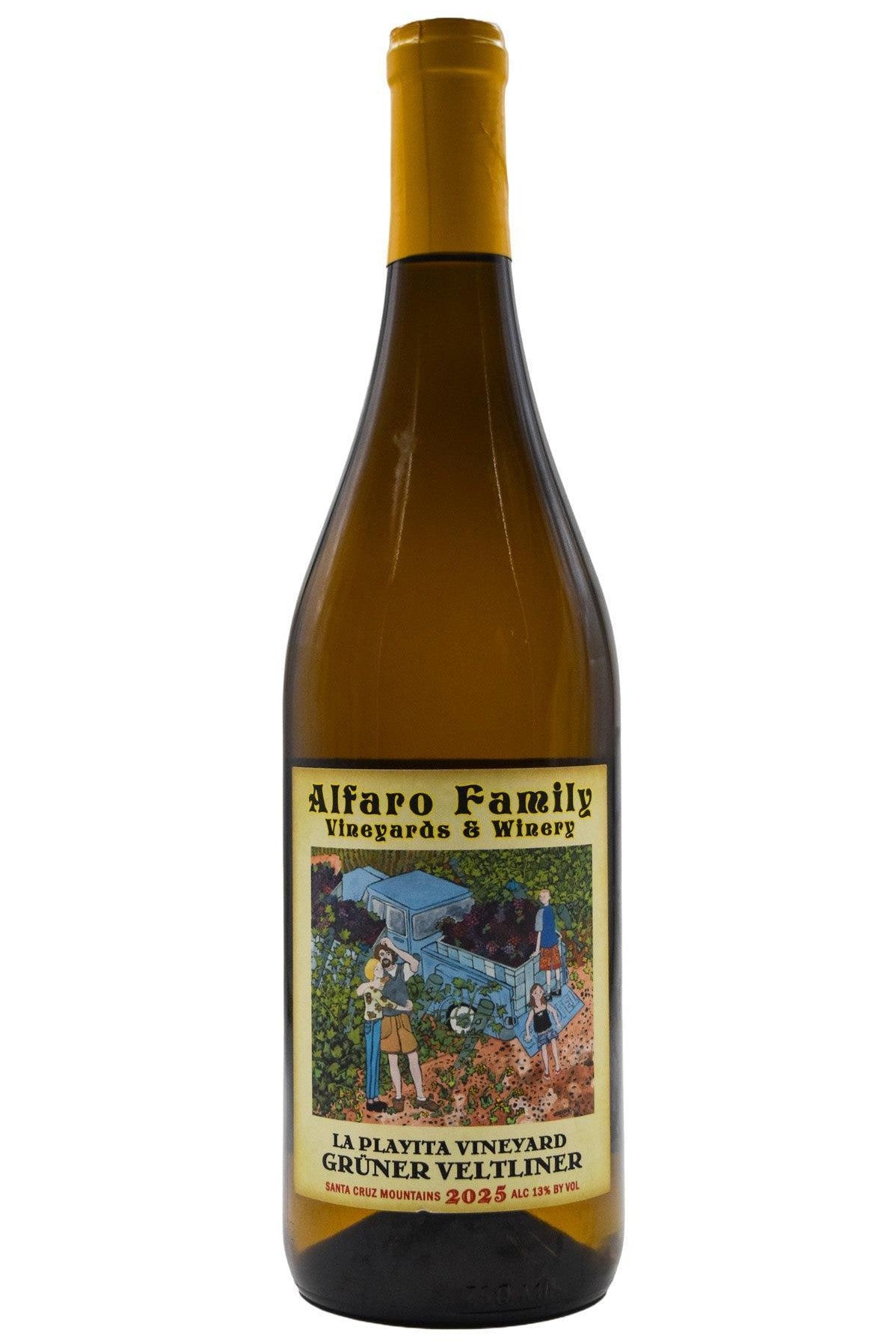 Bottle of Alfaro Family Santa Cruz Mountains Gruner Veltliner La Playita Vineyard 2025-White Wine-Flatiron SF