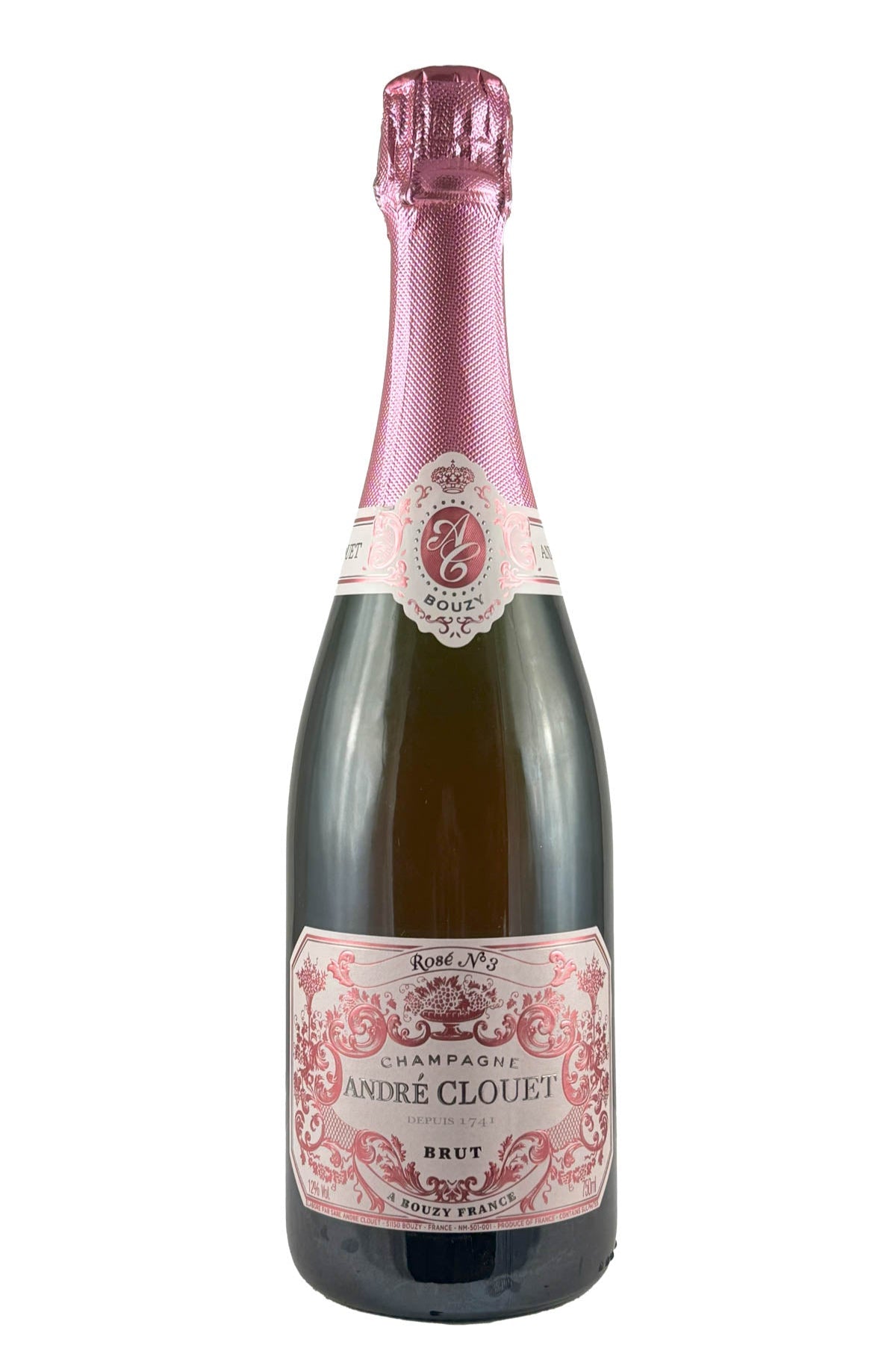 Bottle of André Clouet Champagne Grand Cru Brut Rose NV-Sparkling Wine-Flatiron SF