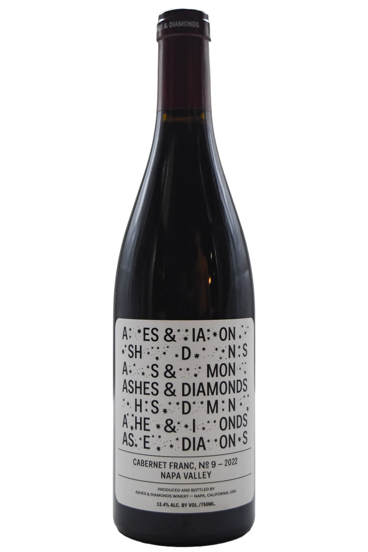 Bottle of Ashes & Diamonds Napa Valley Cabernet Franc 2022-Red Wine-Flatiron SF