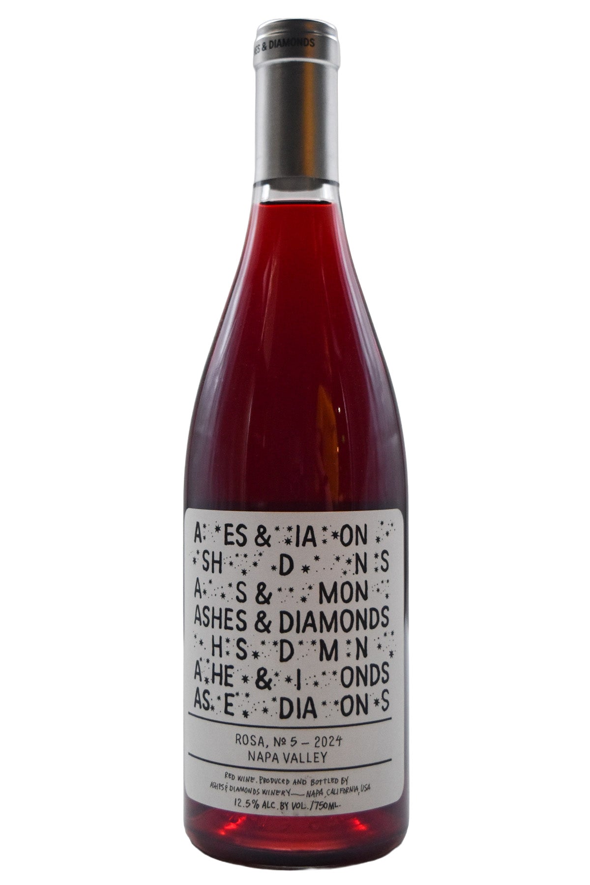Bottle of Ashes & Diamonds Napa Valley Red Blend (Cabernet Franc/Sangiovese) ROSA No. 5 2024-Red Wine-Flatiron SF