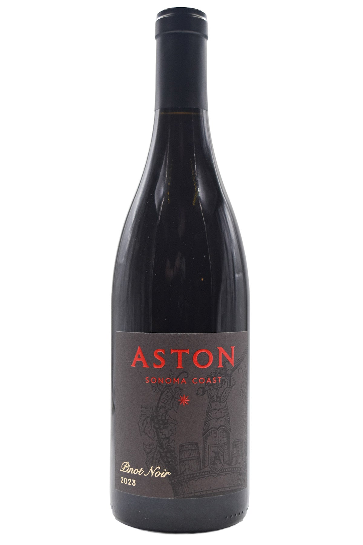 Bottle of Aston Sonoma Coast Pinot Noir 2023-Red Wine-Flatiron SF