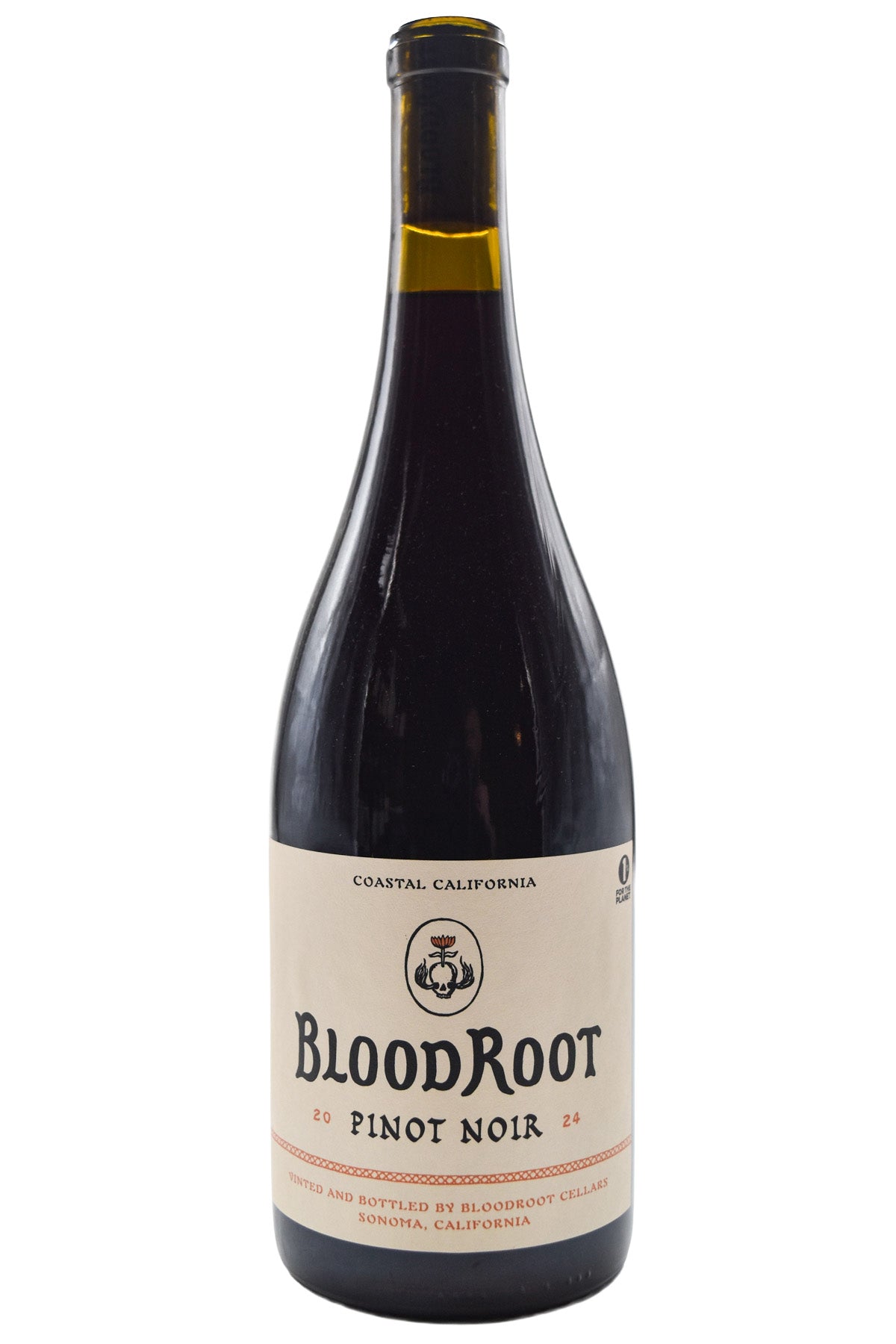 Bottle of BloodRoot North Coast Pinot Noir 2024-Red Wine-Flatiron SF