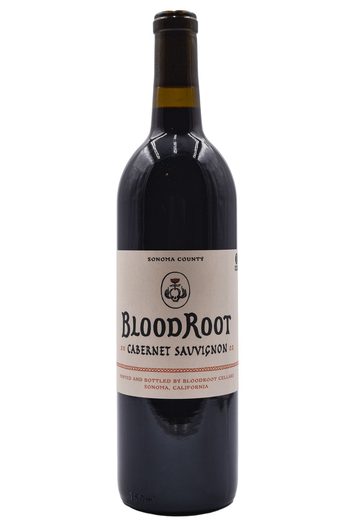 Bottle of BloodRoot Sonoma County Cabernet Sauvignon 2022-Red Wine-Flatiron SF