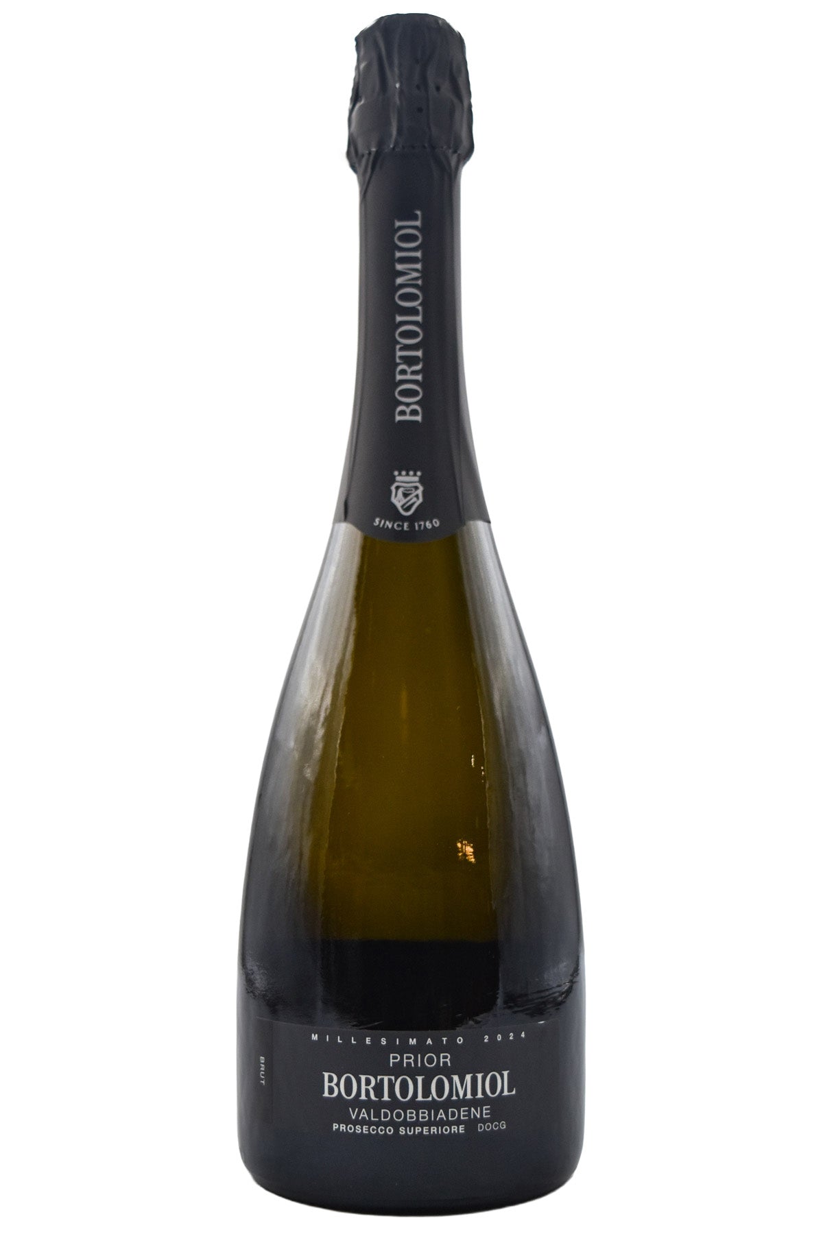Bottle of Bortolomiol Valdobbiadine Prosecco Superiore Brut Millesimato Prior 2024-Sparkling Wine-Flatiron SF