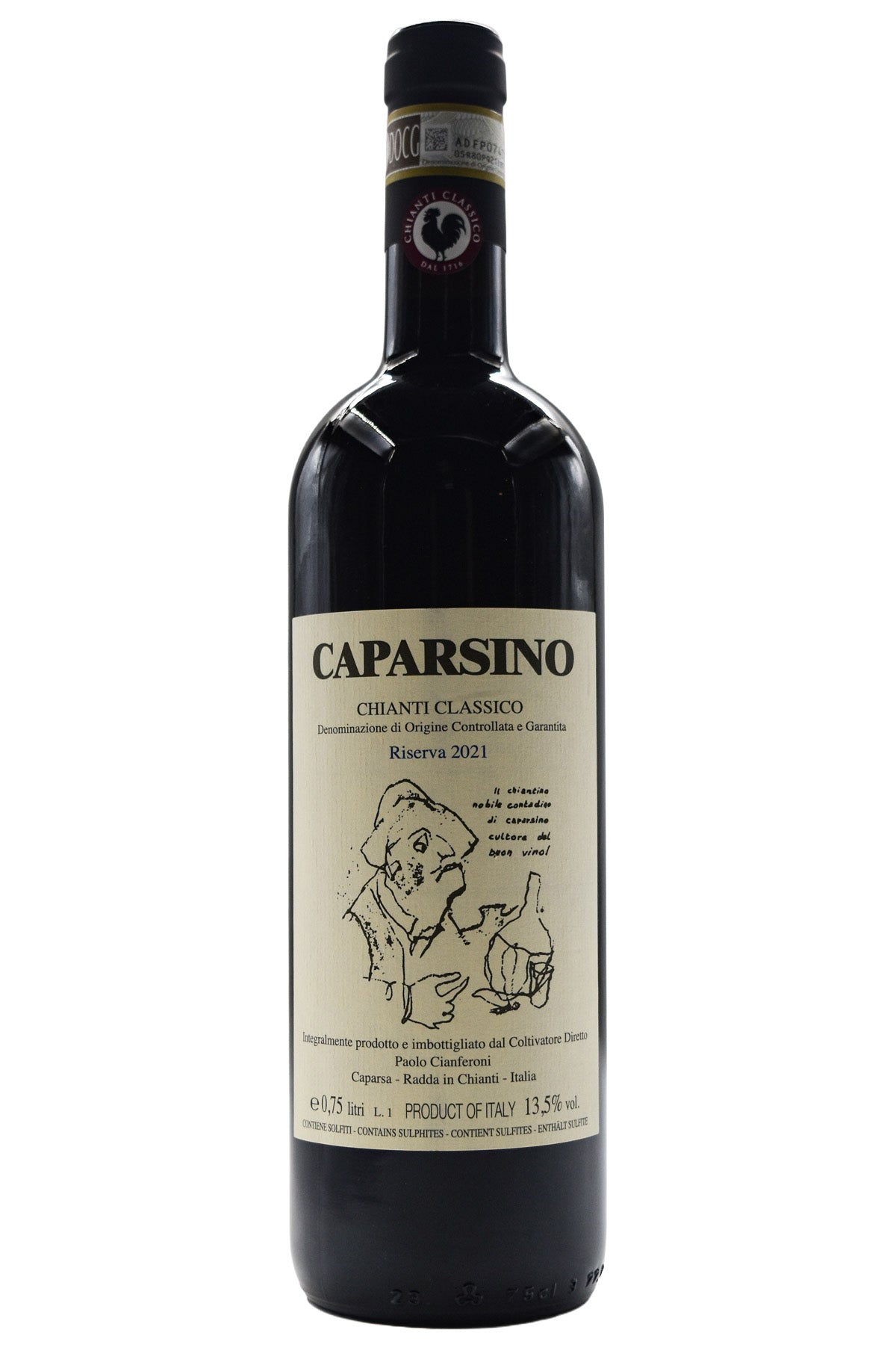 Bottle of Caparsa Chianti Classico Riserva Caparsino 2021-Red Wine-Flatiron SF