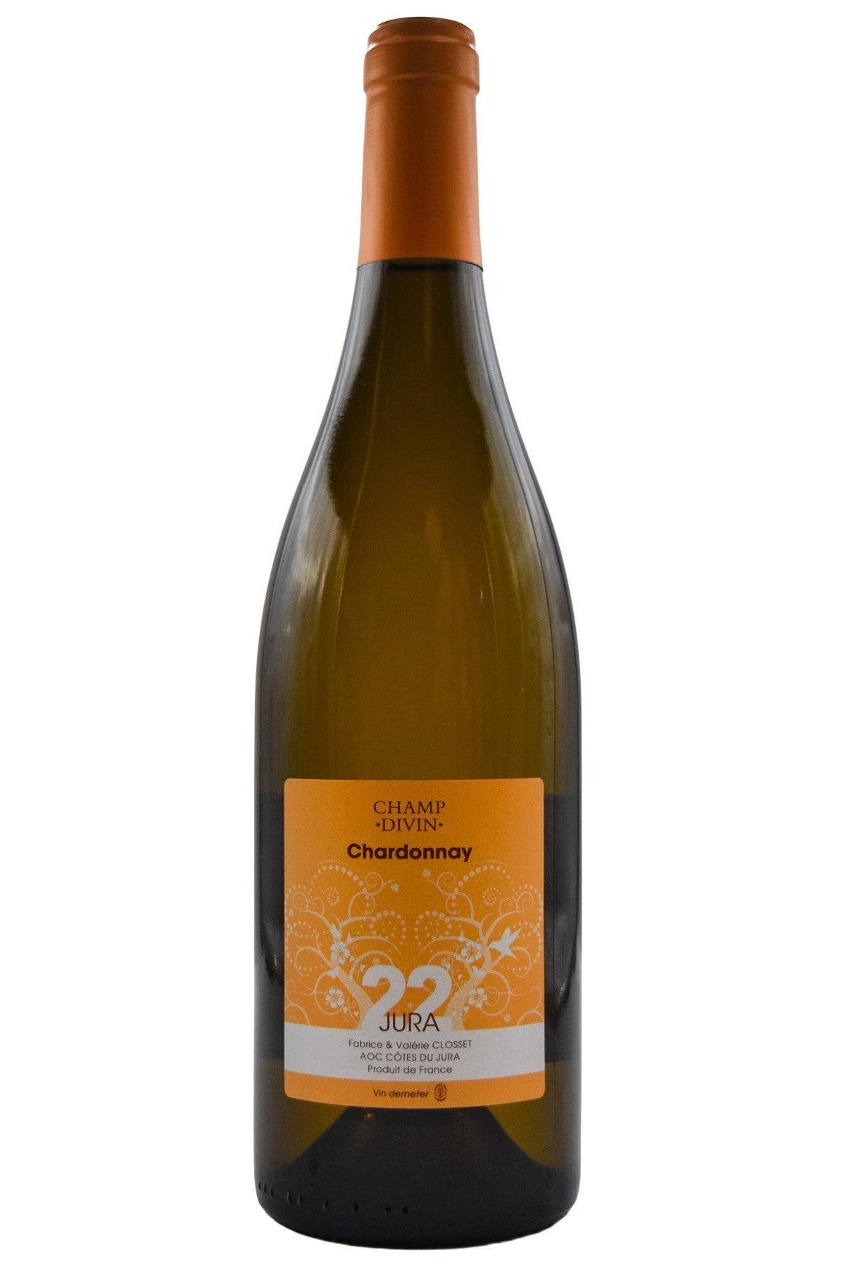 Bottle of Champ Divin Cotes du Jura Chardonnay 2022-White Wine-Flatiron SF