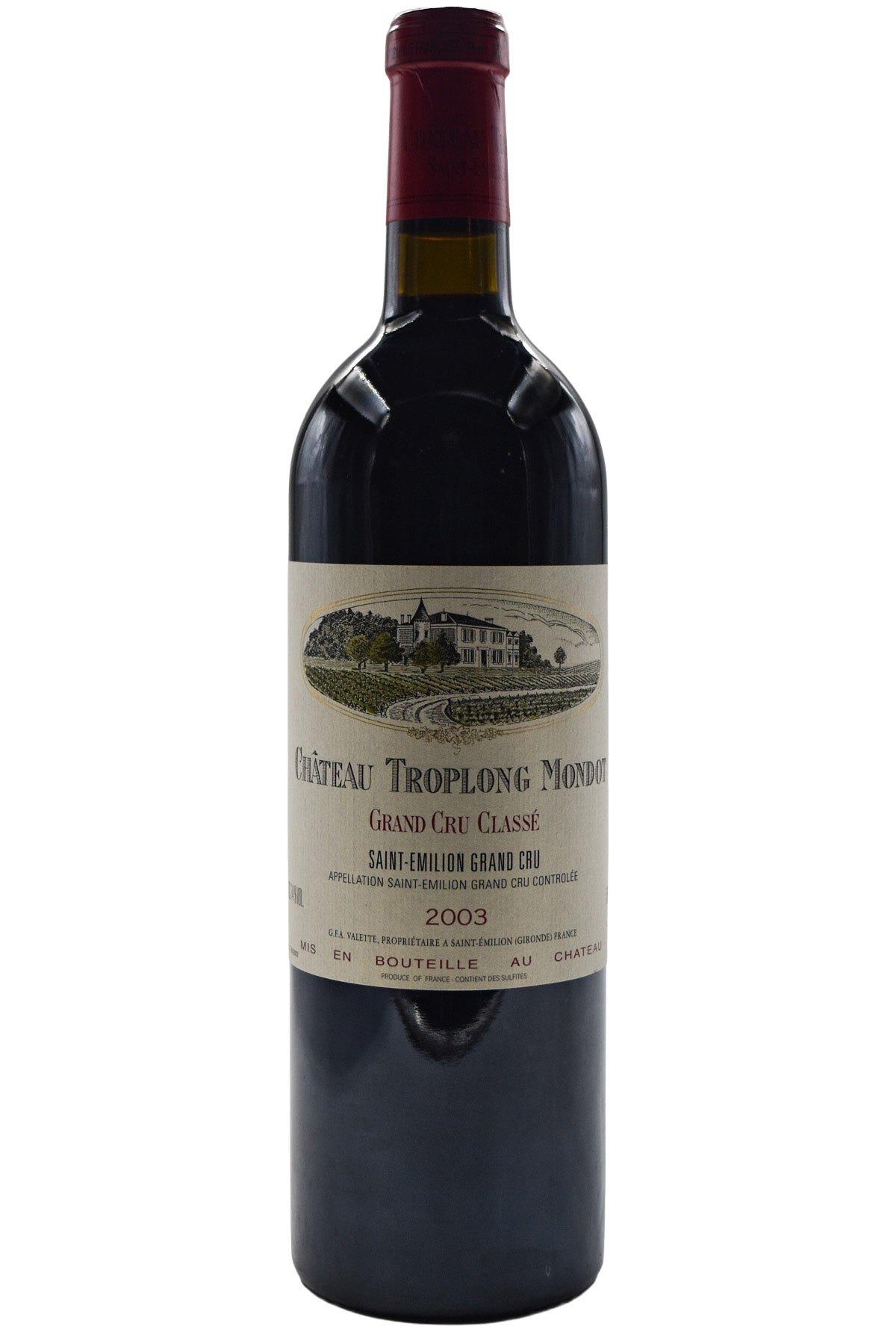 Bottle of Chateau Troplong Mondot Saint-Emilion Grand Cru 2003-Red Wine-Flatiron SF