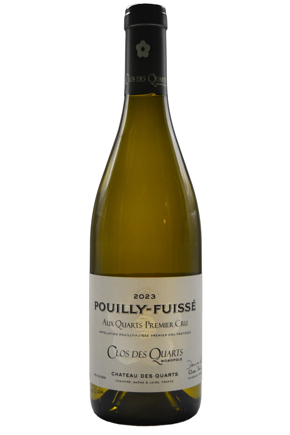 Bottle of Chateau des Quarts Pouilly-Fuisse 1er Cru Aux Quarts Clos des Quarts 2023-White Wine-Flatiron SF