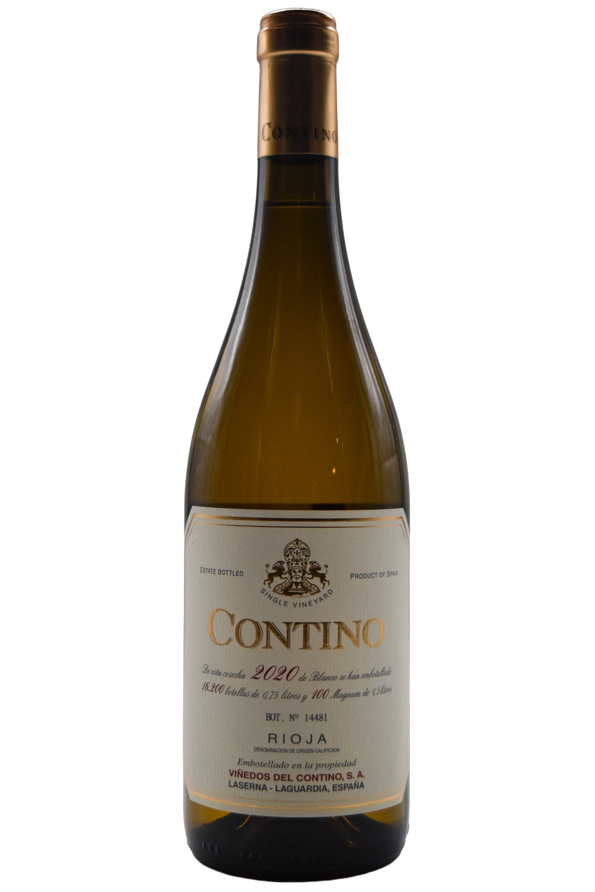 Bottle of Contino Rioja Blanco 2020-White Wine-Flatiron SF