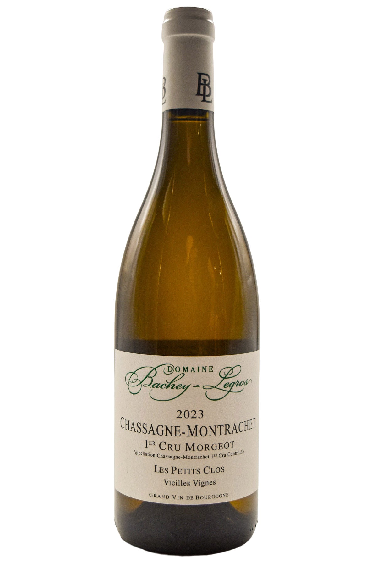 Bottle of Domaine Bachey-Legros Chassagne-Montrachet 1er Cru Morgeot Les Petits Clos 2023-White Wine-Flatiron SF