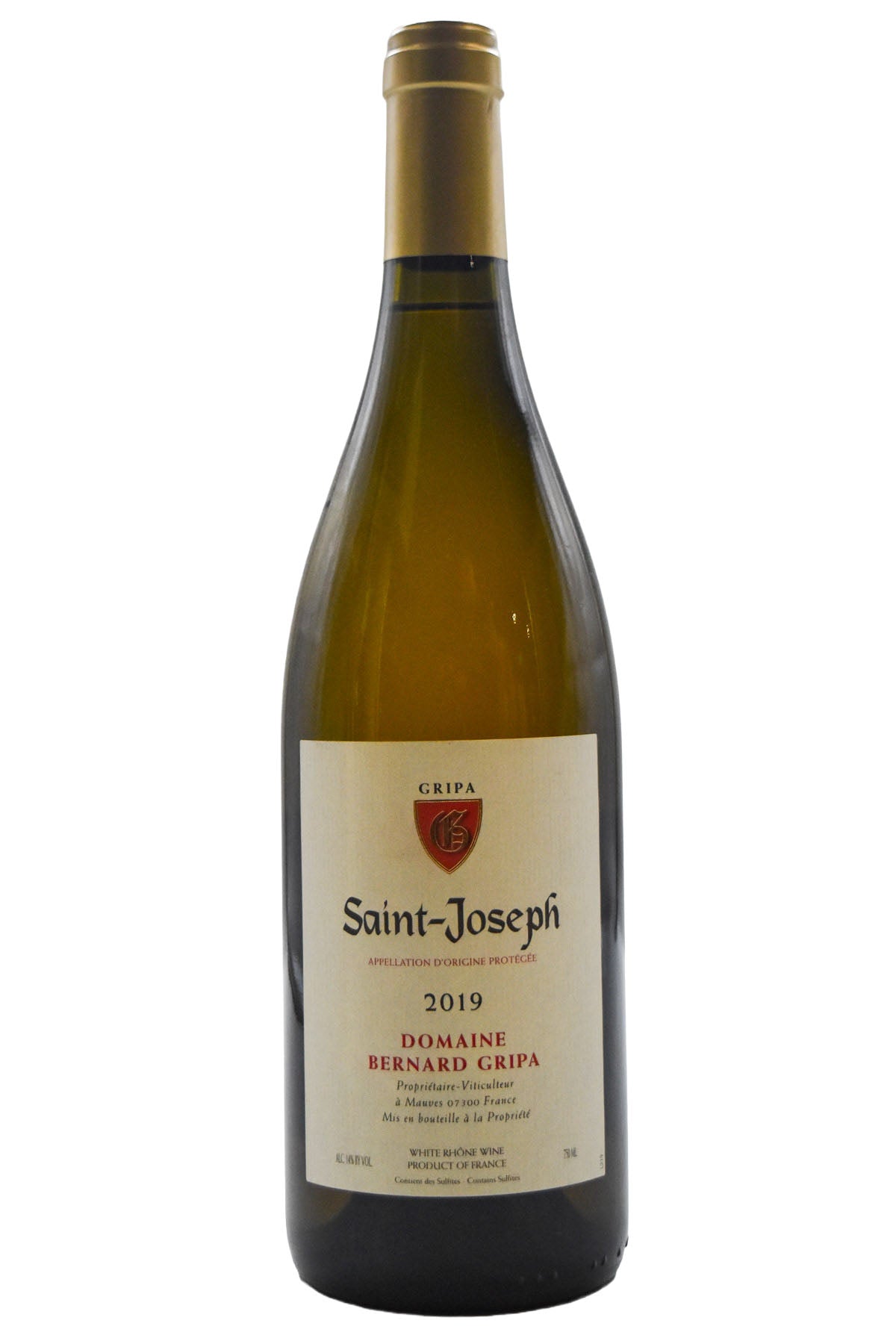Bottle of Domaine Bernard Gripa Saint Joseph Blanc 2019-White Wine-Flatiron SF