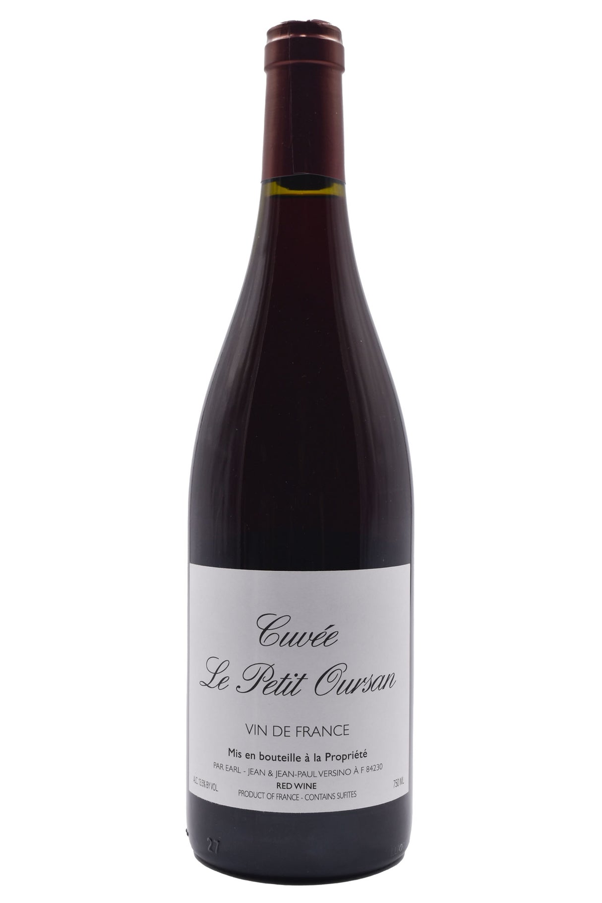 Bottle of Domaine Bois de Boursan VdF Cuvee Le Petit Oursan NV-Red Wine-Flatiron SF