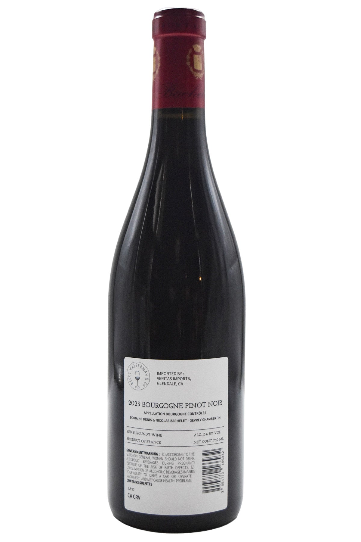 Bottle of Domaine Denis Bachelet Bourgogne Pinot Noir 2023-Red Wine-Flatiron SF