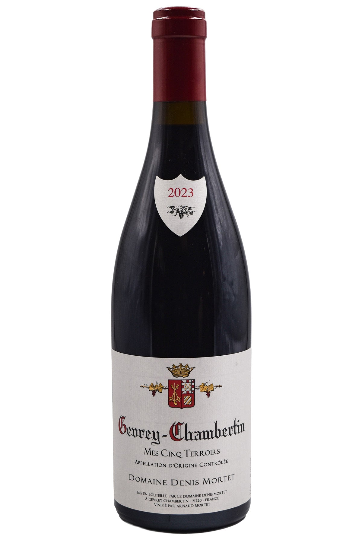 Bottle of Domaine Denis Mortet Gevrey-Chambertin Mes Cinq Terroirs 2023-White Wine-Flatiron SF
