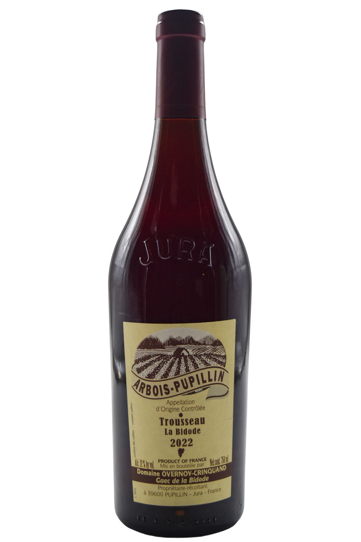 Bottle of Domaine Overnoy-Crinquand Arbois-Pupillin Trousseau La Bidode 2022-Red Wine-Flatiron SF