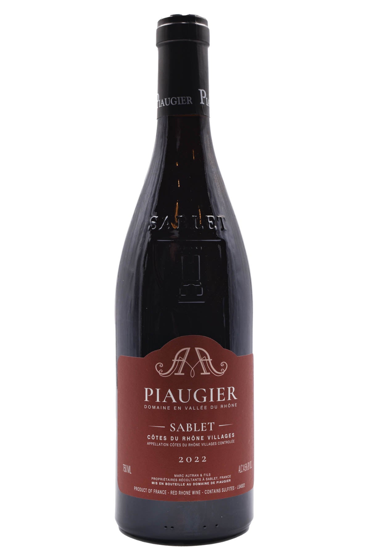 Bottle of Domaine de Piaugier Cotes du Rhone Villages Sablet 2022-Red Wine-Flatiron SF