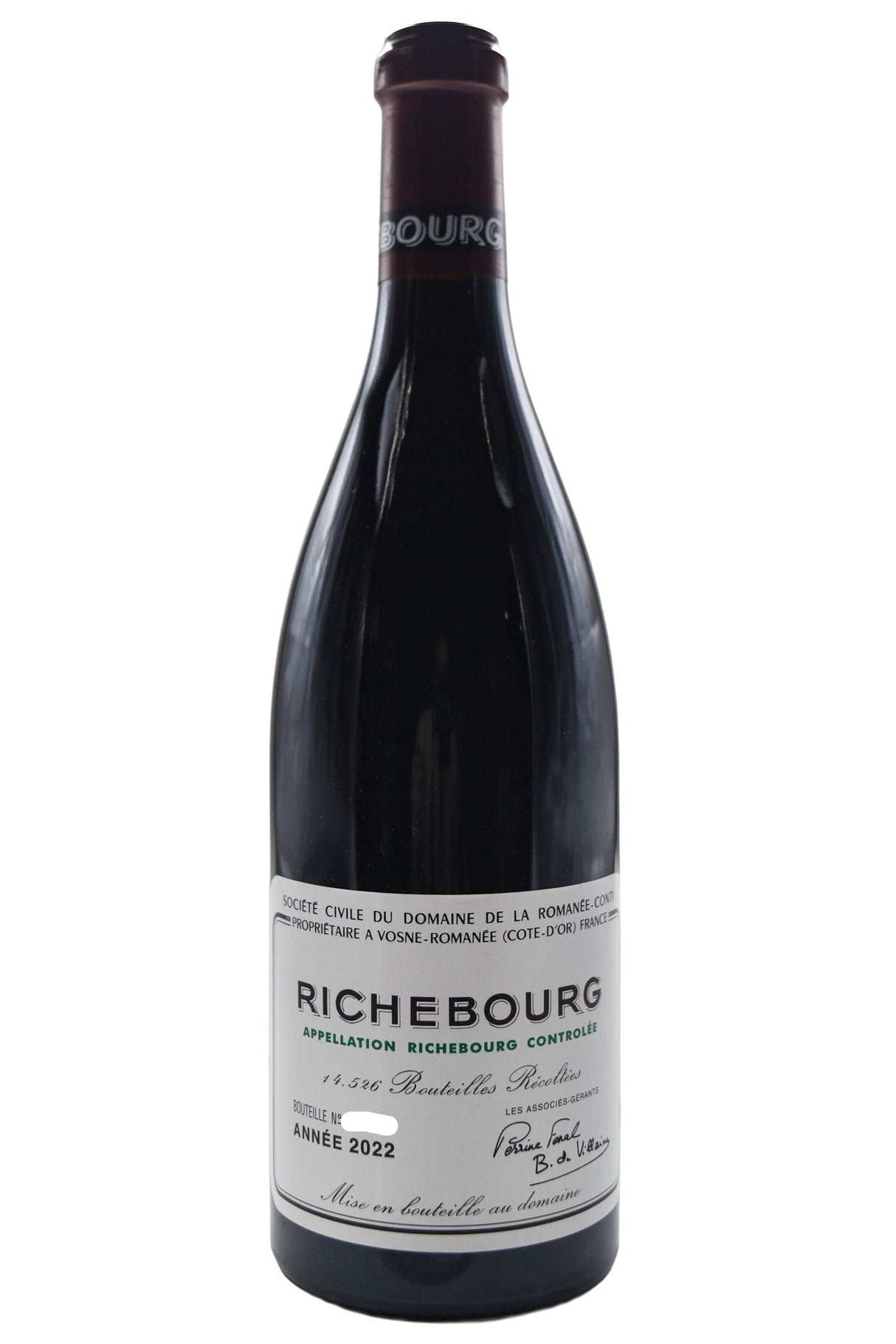 Bottle of Domaine de la Romanee-Conti (DRC) Richebourg 2022-Red Wine-Flatiron SF