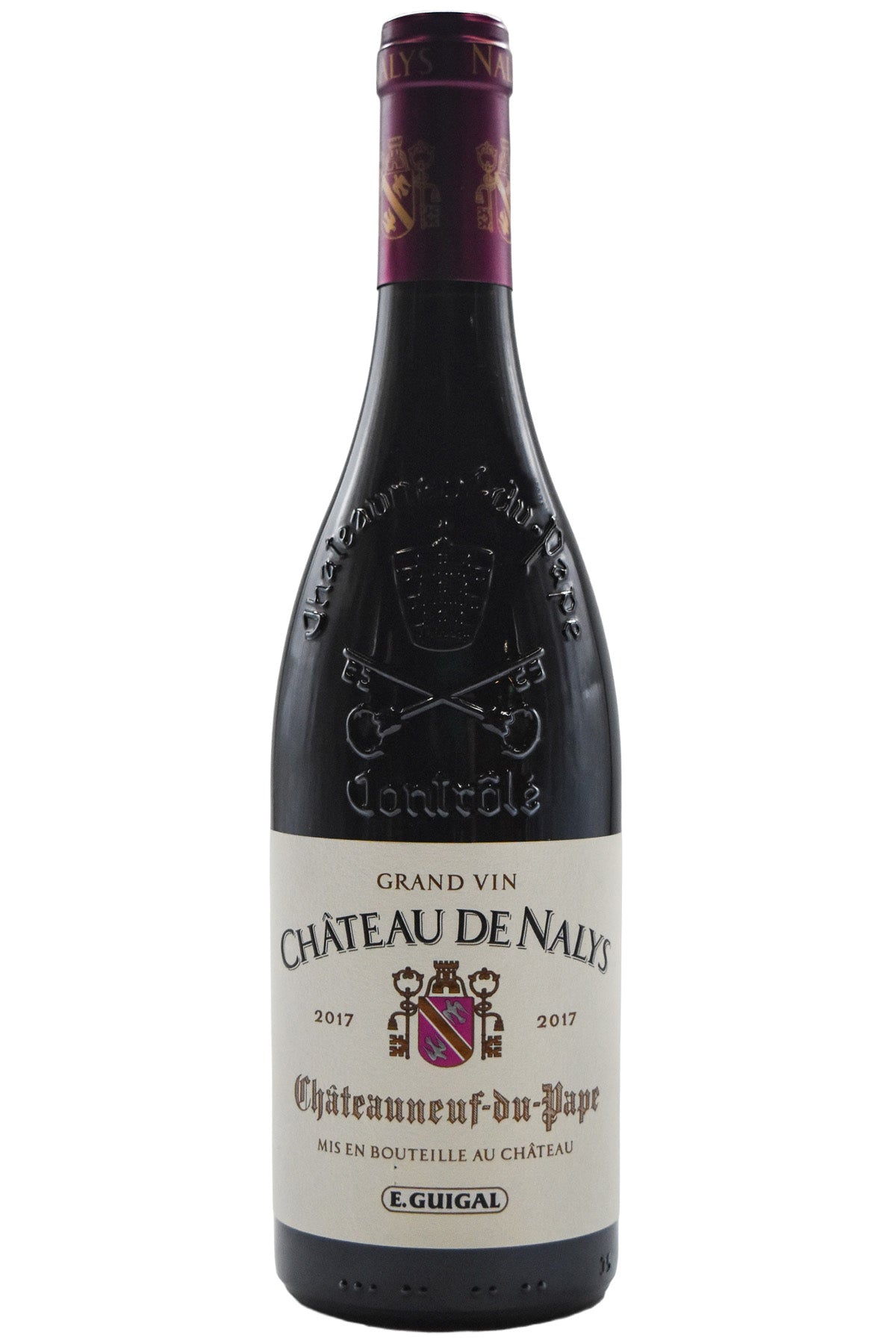 Bottle of E. Guigal (Chateau de Nalys) Chateauneuf-du-Pape Grand Vin 2017-Red Wine-Flatiron SF