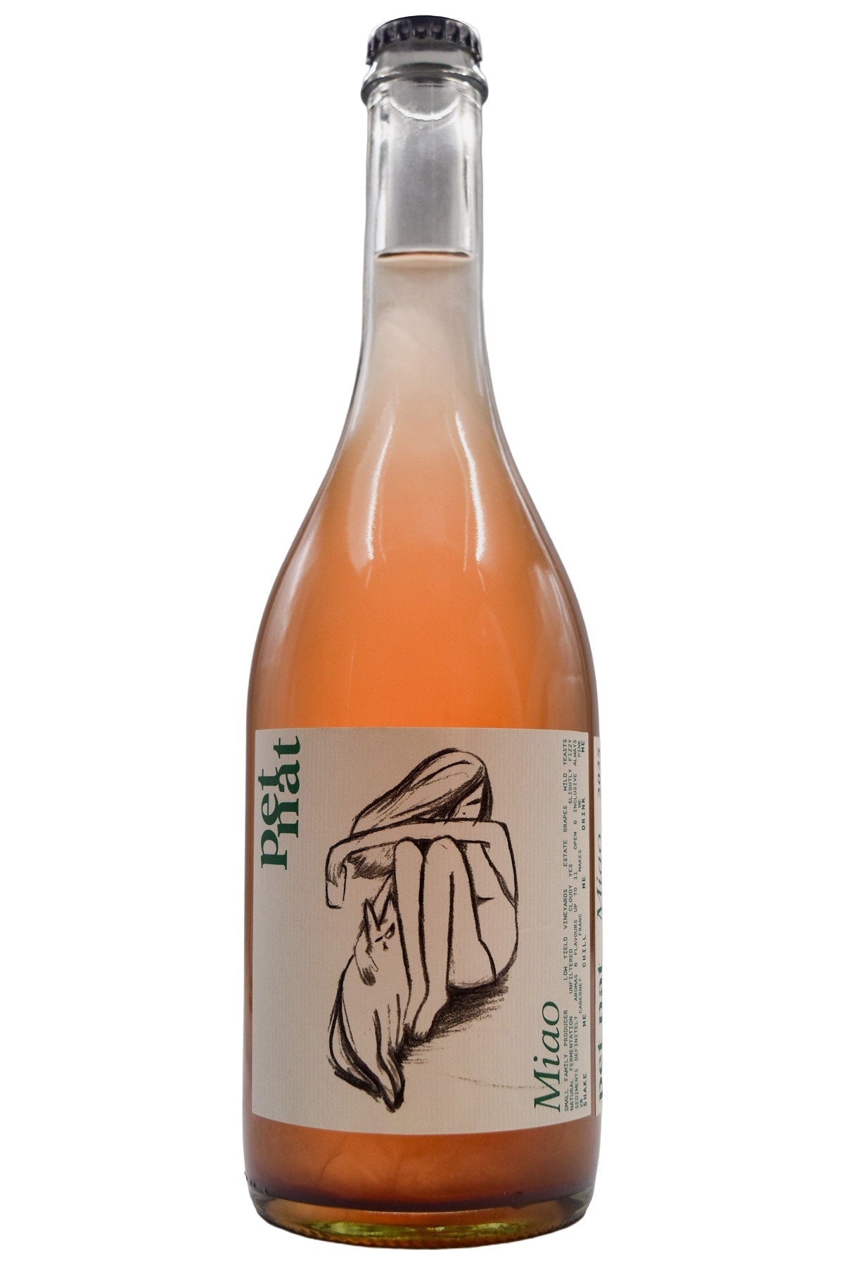 Bottle of Echeverria Curico Valley Miao Pet Nat Rose 2025-Sparkling Wine-Flatiron SF