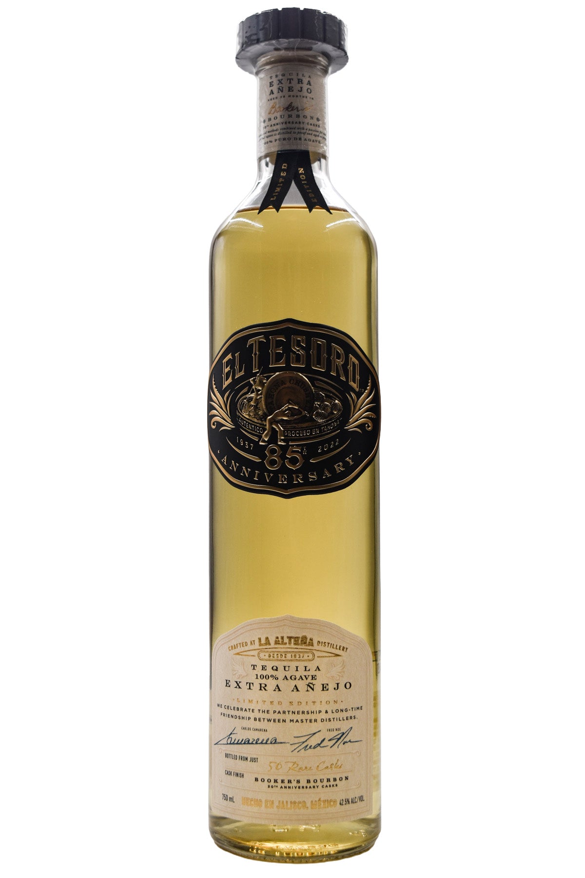 Bottle of El Tesoro de Don Felipe 85th Anniversario Tequila Extra Anejo-Spirits-Flatiron SF