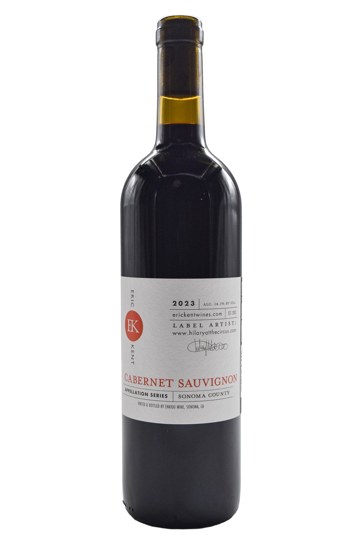 Bottle of Eric Kent Sonoma County Cabernet Sauvignon Appellation Series 2023-Red Wine-Flatiron SF