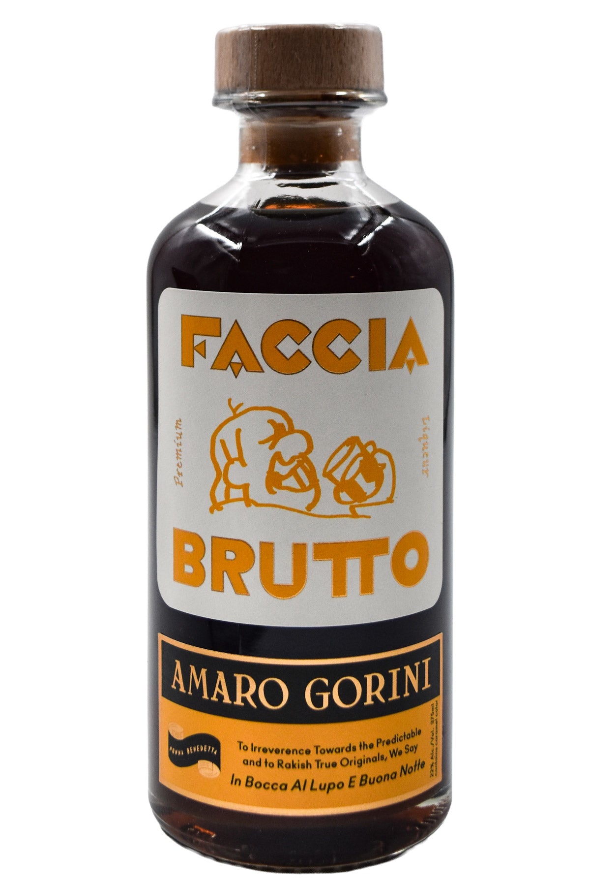 Bottle of Faccia Brutto Amaro Gorini (375ml)-Spirits-Flatiron SF