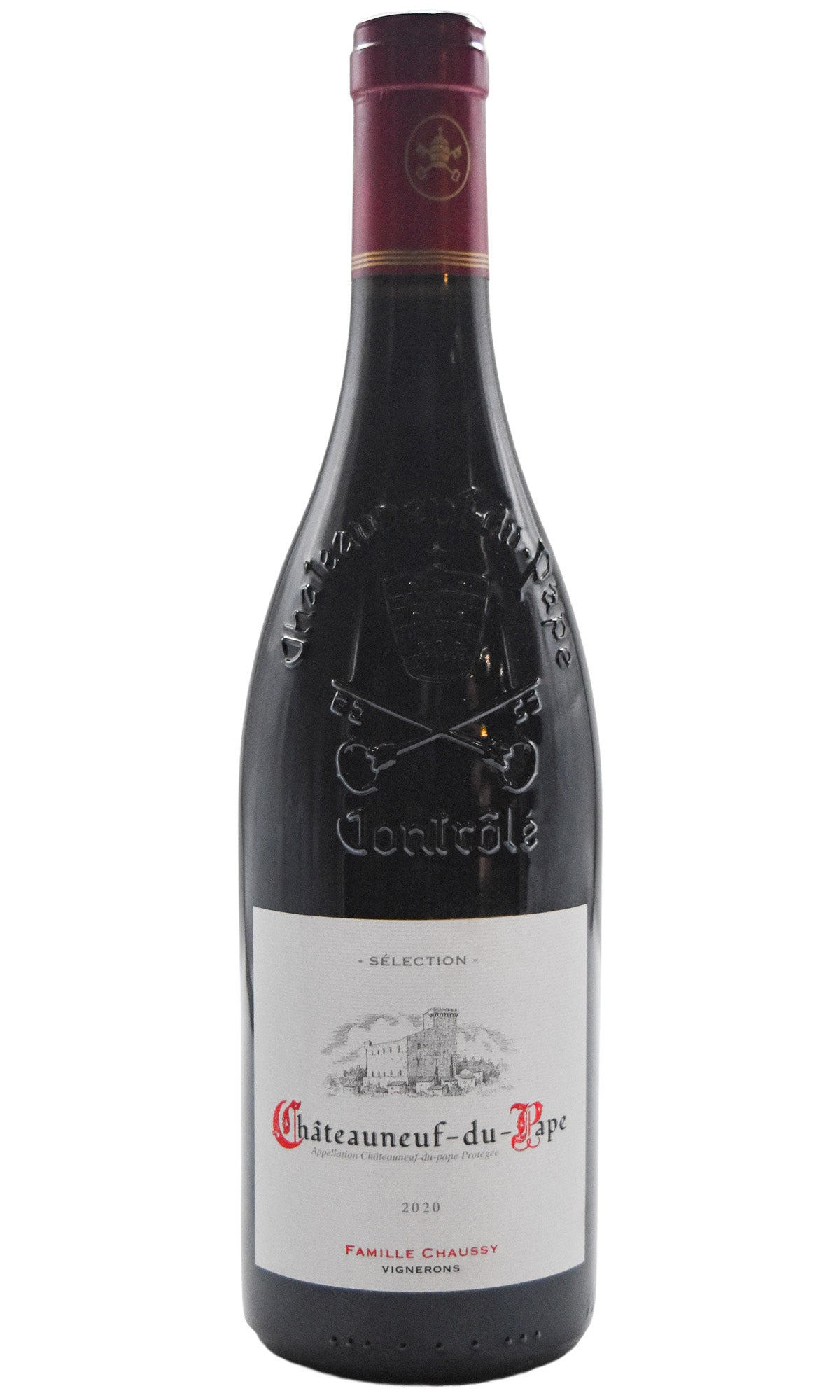 Bottle of Famille Chaussy Chateauneuf du Pape Selection 2020-Red Wine-Flatiron SF