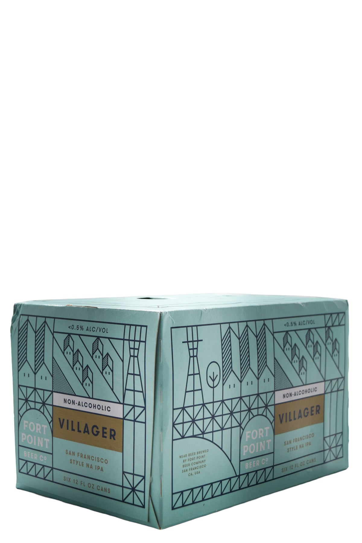 Bottle of Fort Point Beer Co. Non-Alcoholic Villager IPA 6pk (12oz)-Grocery-Flatiron SF