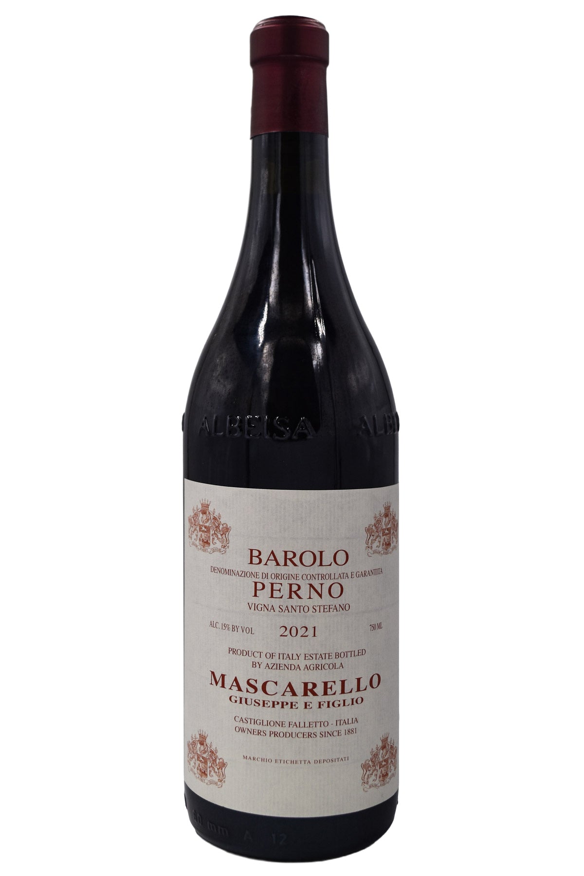 Bottle of Giuseppe Mascarello Barolo Perno Vigna Santo Stefano 2021-Red Wine-Flatiron SF