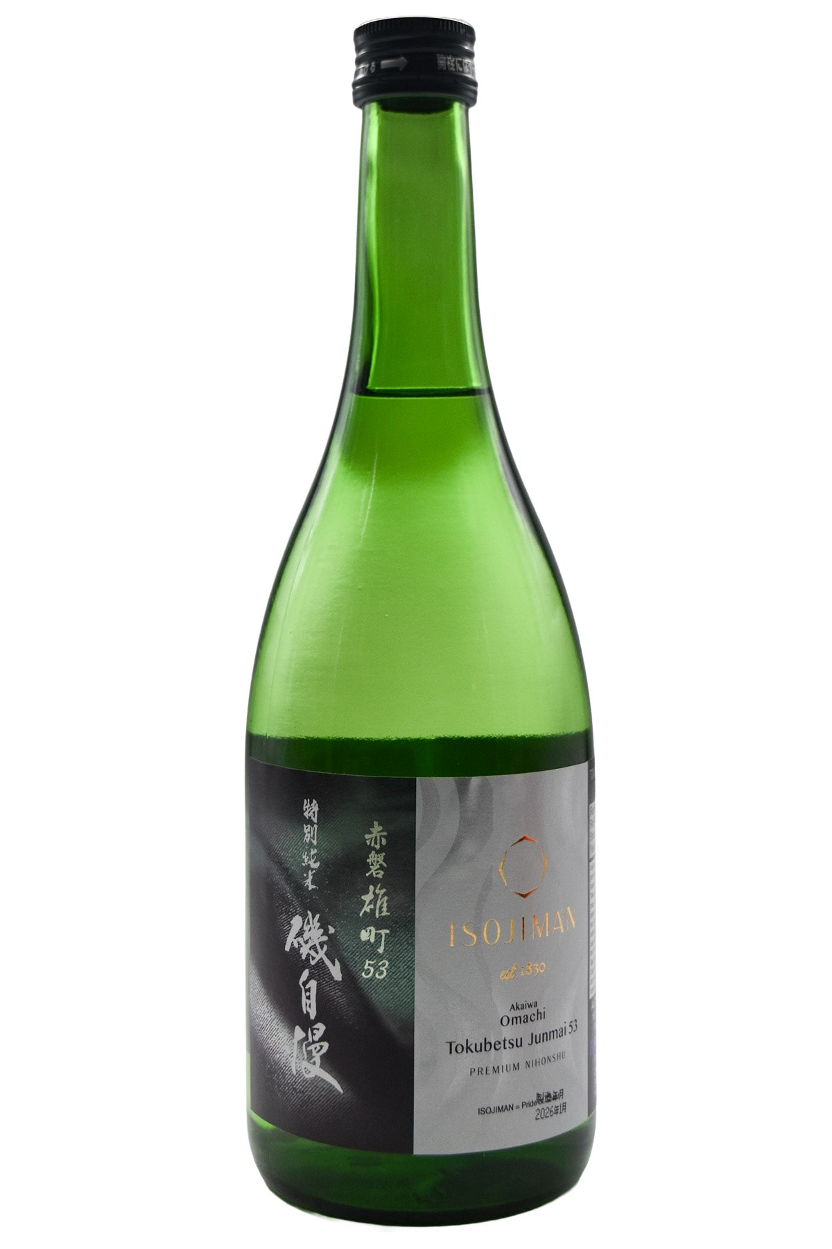 Bottle of Isojiman Tokubestsu Junmai Sake Omachi 53 Pride of the Seashore (720ml)-Sake-Flatiron SF