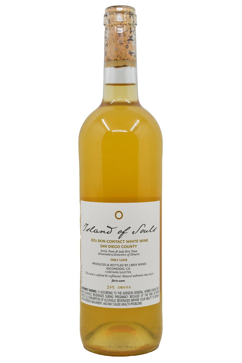 Bottle of J. Brix Skin Contact White Blend Island of Souls 2021-White Wine-Flatiron SF