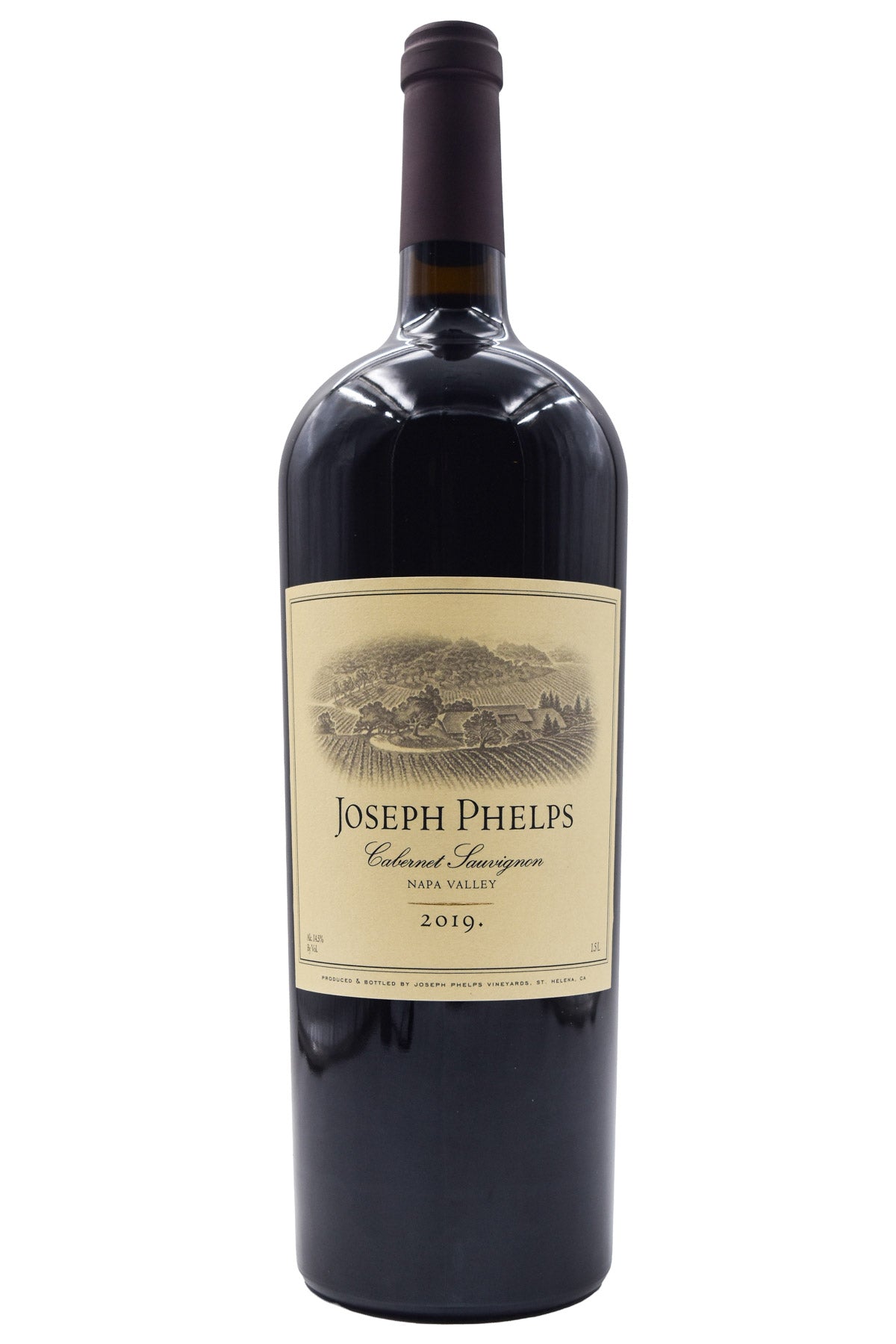 Bottle of Joseph Phelps Napa Valley Cabernet Sauvignon 2019 (1.5L)-Red Wine-Flatiron SF