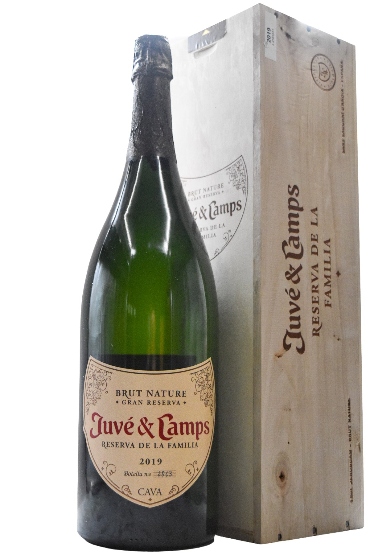 Bottle of Juve & Camps Reserva de la Familia Gran Reserva Brut Nature Organic 2019 (3L)-Sparkling Wine-Flatiron SF