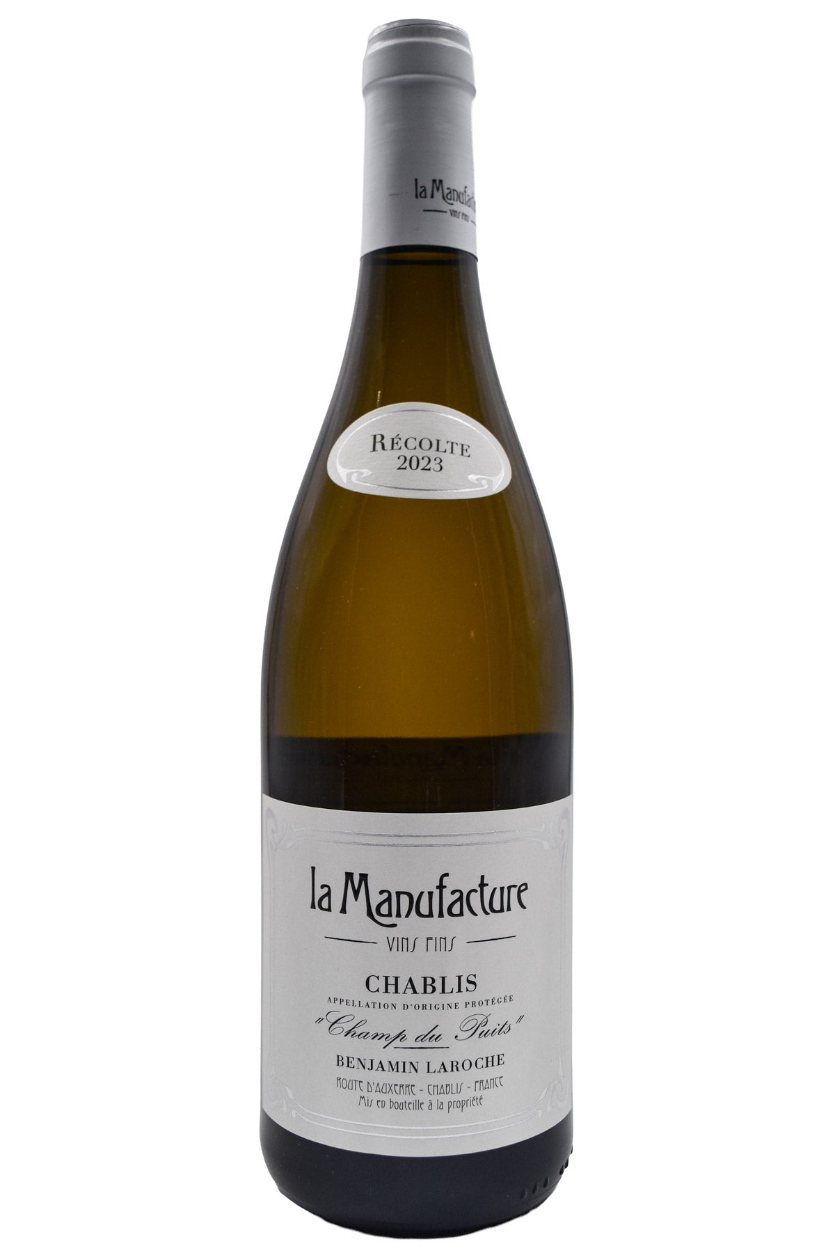 Bottle of La Manufacture Chablis Champs du Puits 2023-White Wine-Flatiron SF