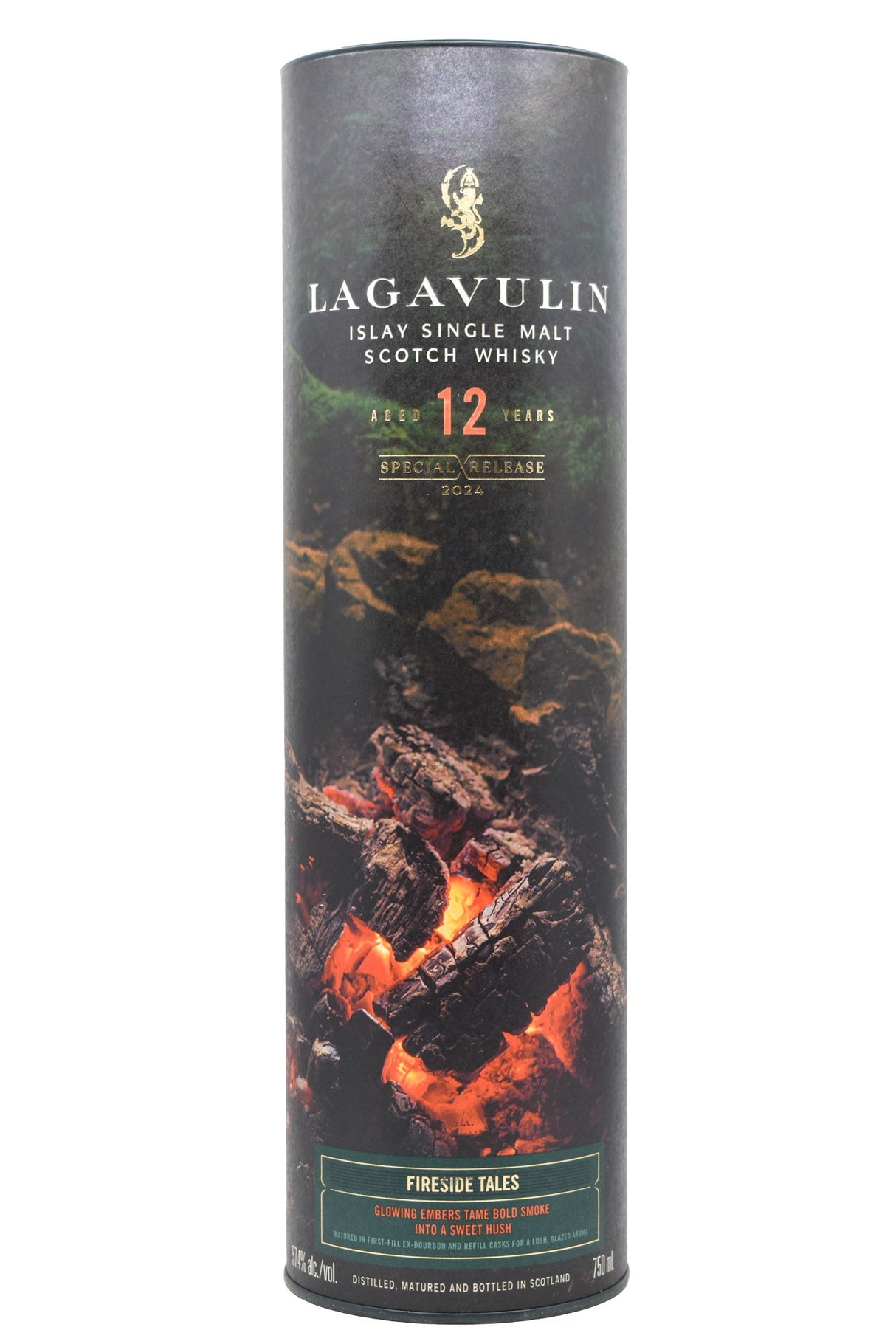 Bottle of Lagavulin 12 Year Old Single Malt Scotch Whisky 2024 Special Release Fireside Tales-Spirits-Flatiron SF