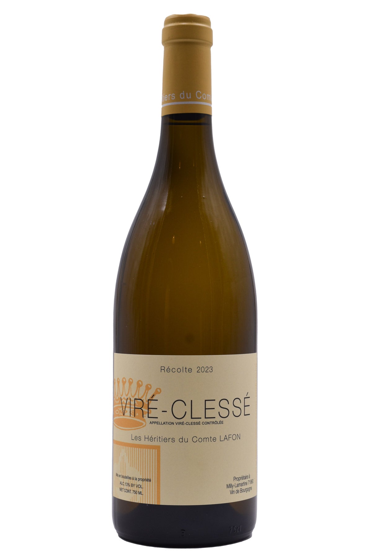 Bottle of Les Heritiers du Comte Lafon Macon Vire-Clesse 2023-White Wine-Flatiron SF