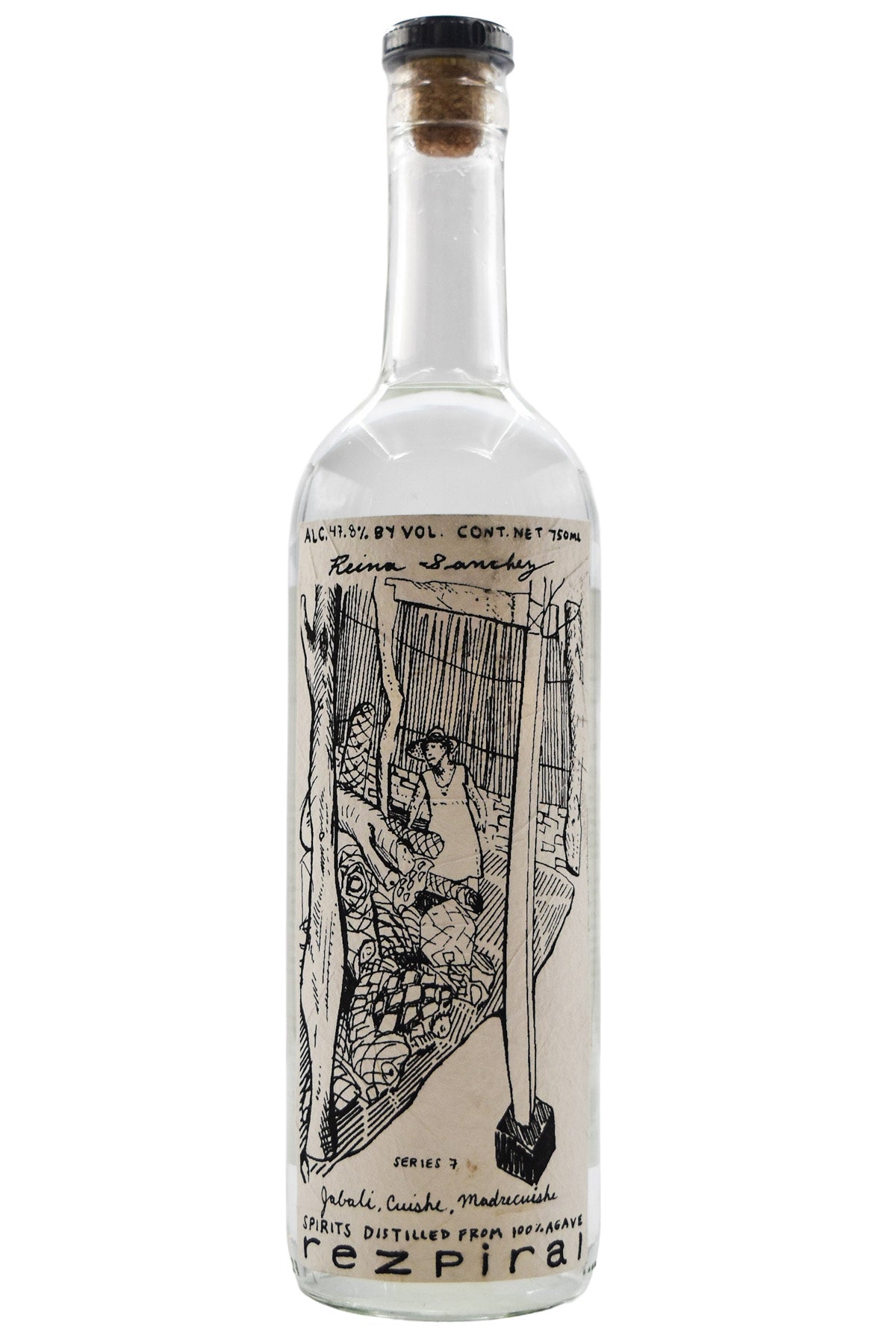 Bottle of Rezpiral Reyna Sanchez Jabali-Madre Cuishe-Cuishe S7-Spirits-Flatiron SF