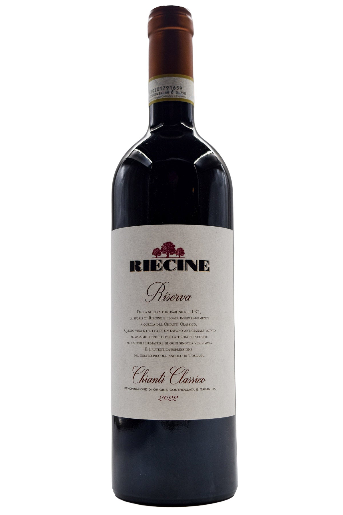 Bottle of Riecine Chianti Classico Riserva 2022-Red Wine-Flatiron SF