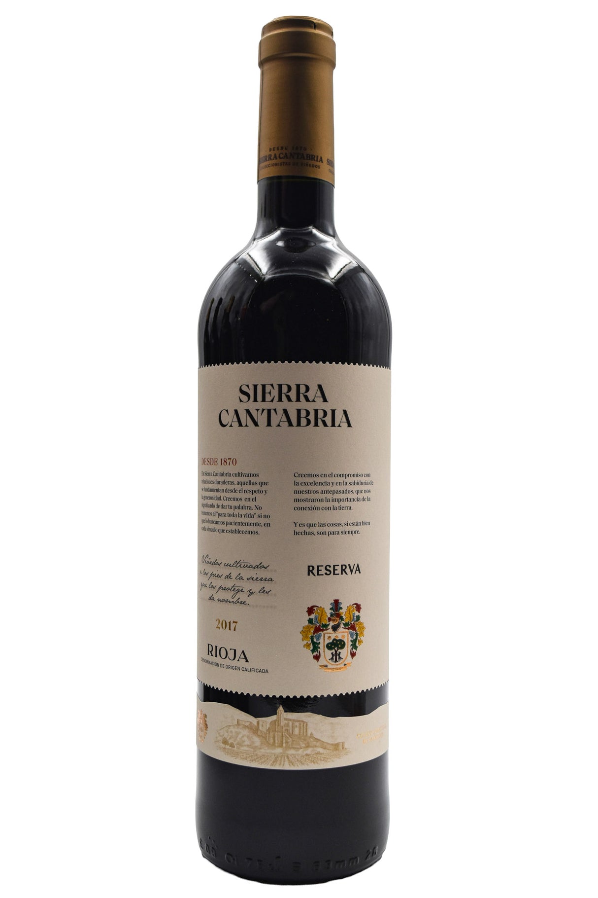 Bottle of Sierra Cantabria Rioja Reserva 2017-Red Wine-Flatiron SF