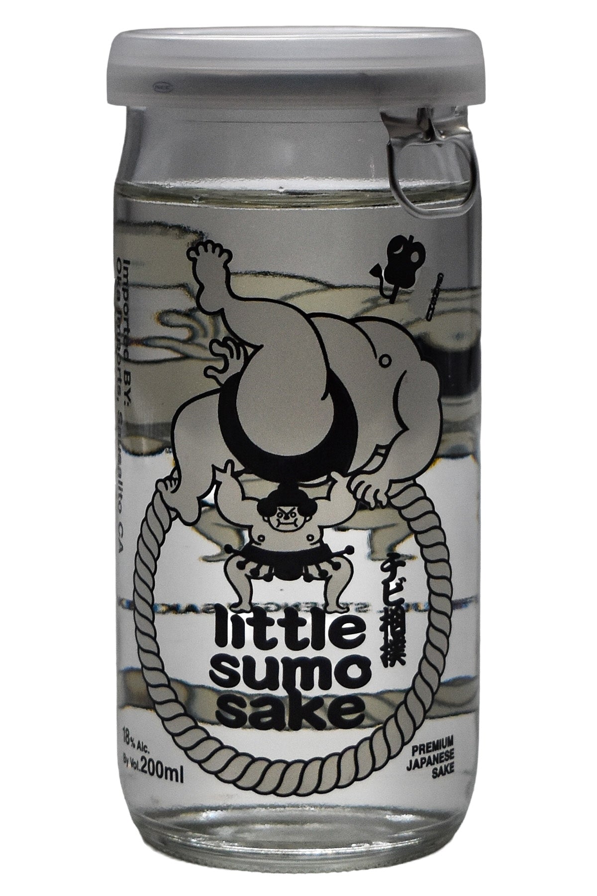 Bottle of Chibi Zumo Junmai Genshu Sake Little Sumo (200ml)-Sake-Flatiron SF