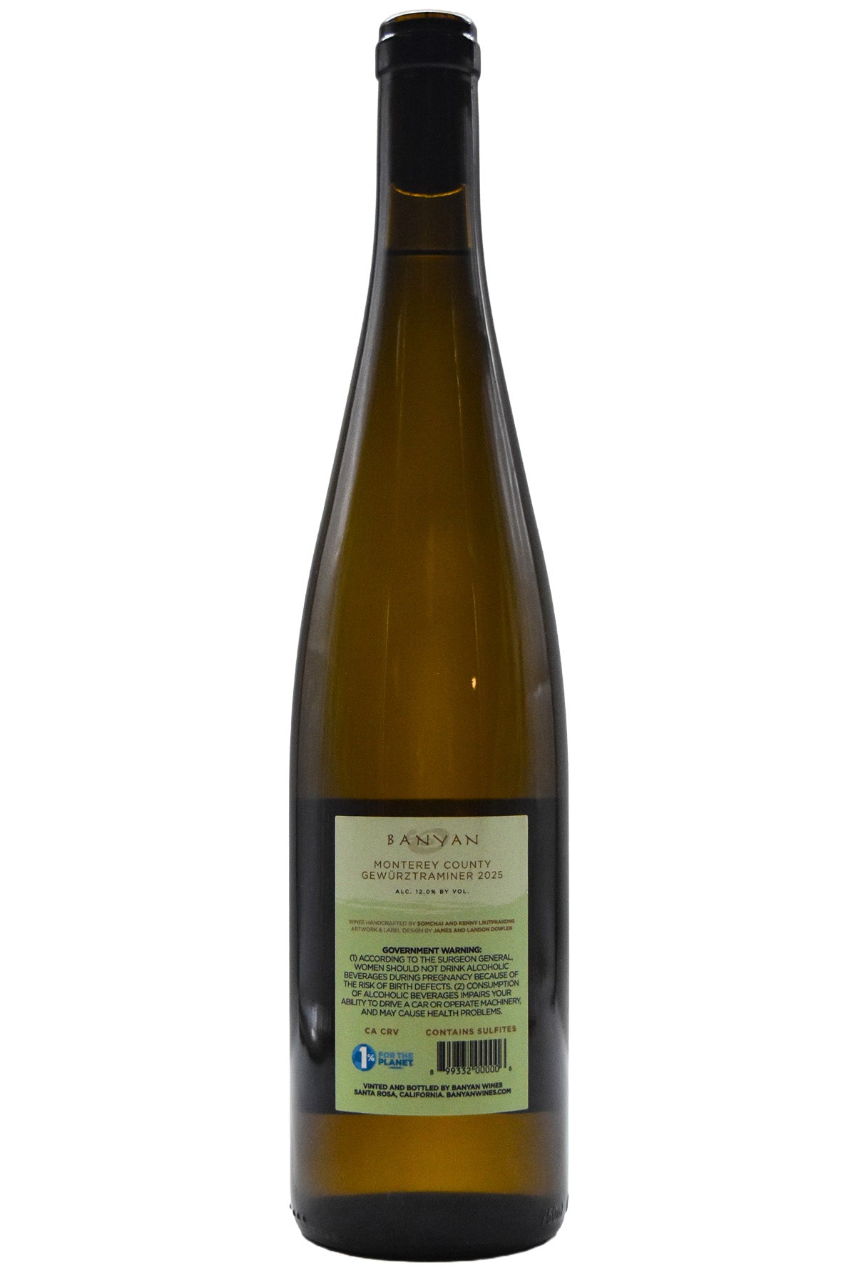 Bottle of Banyan Monterey Co. Gewurztraminer 2025-White Wine-Flatiron SF
