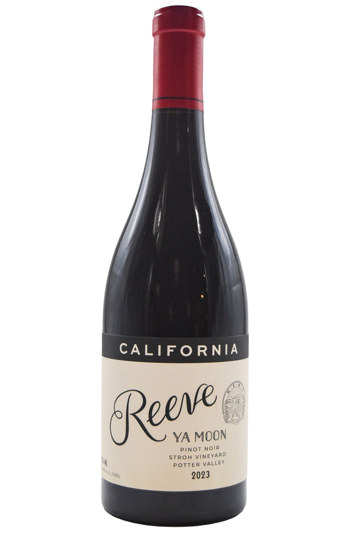 Bottle of Reeve Potter Valley Pinot Noir Ya Moon 2023-Red Wine-Flatiron SF