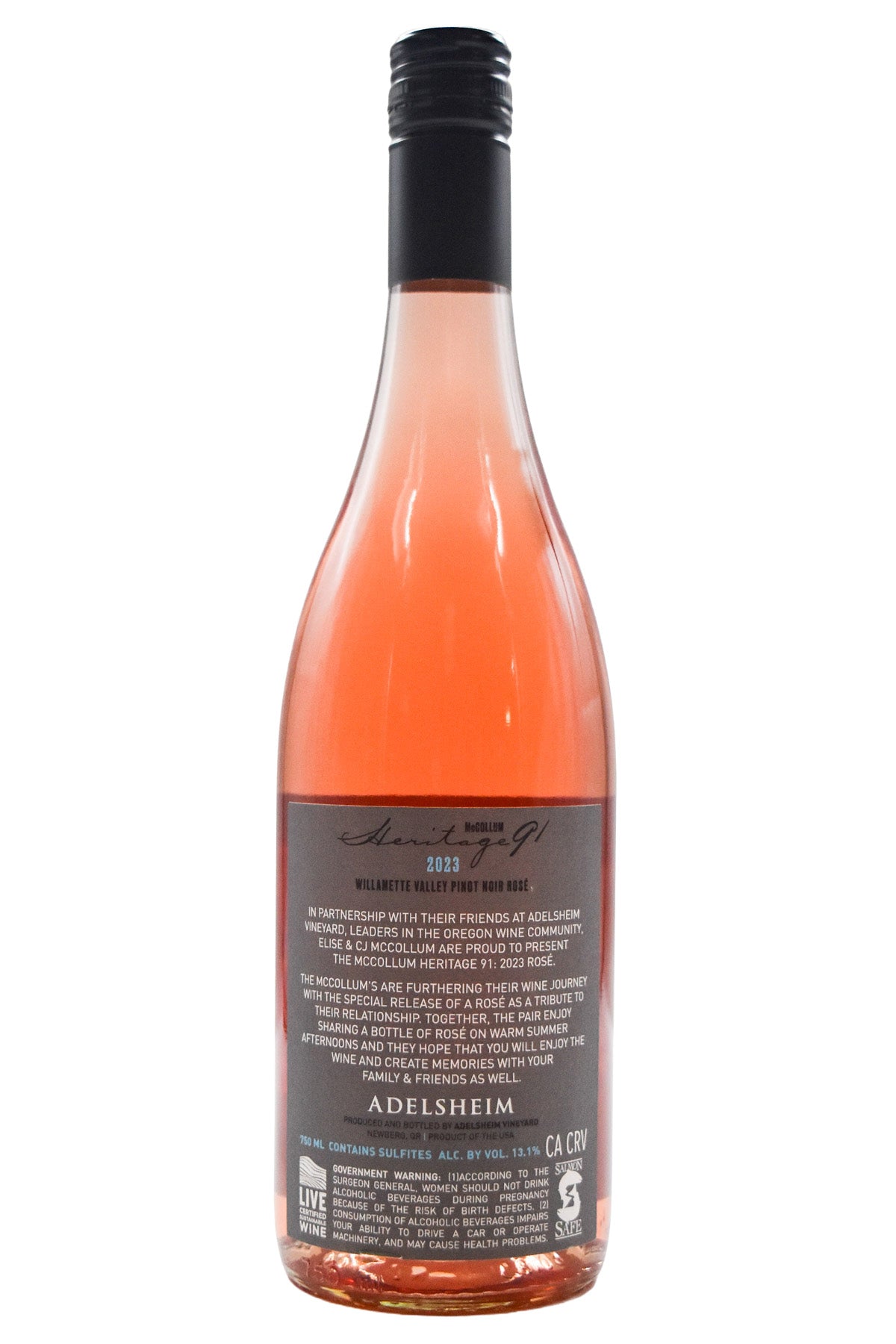 Bottle of McCollum Heritage 93 Chehalem Mountains Rose 2022-Rosé Wine-Flatiron SF