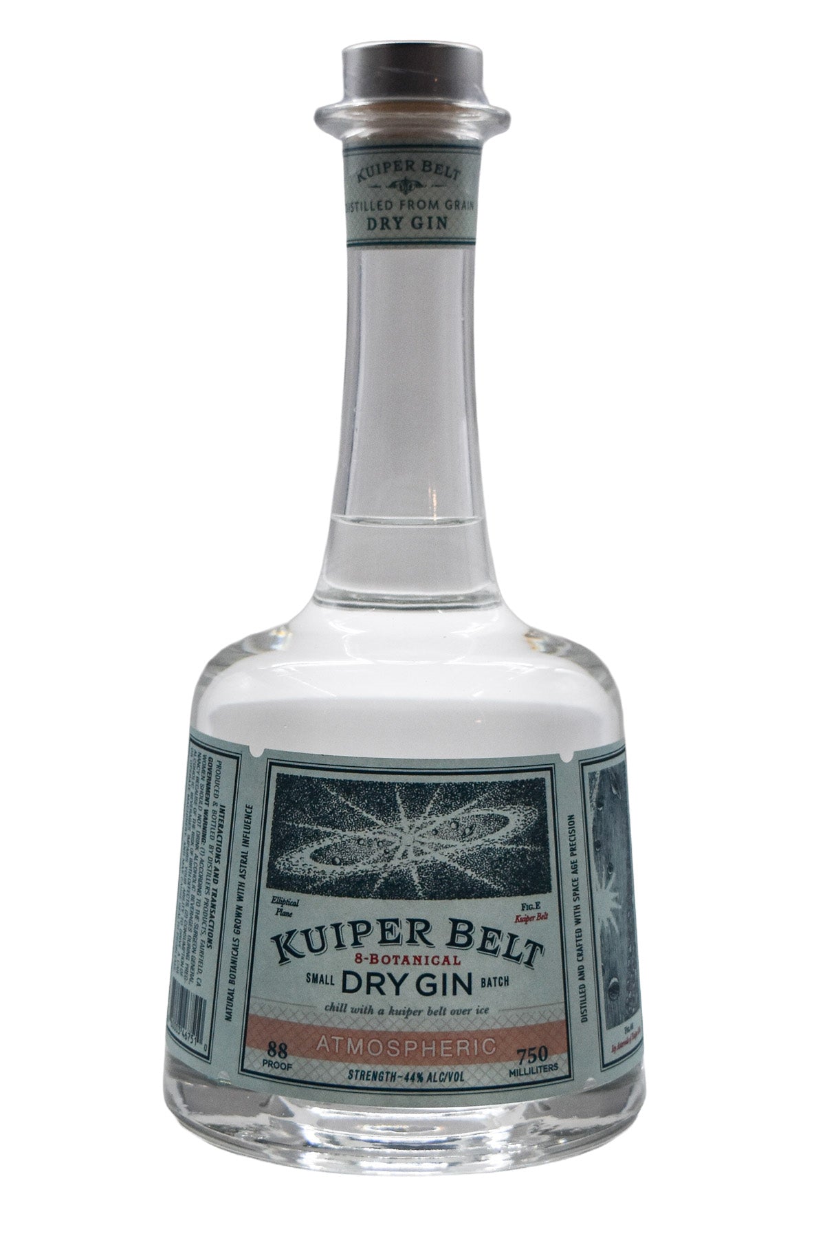 Bottle of Kuiper Belt Small Batch Dry Gin Atmospheric-Spirits-Flatiron SF