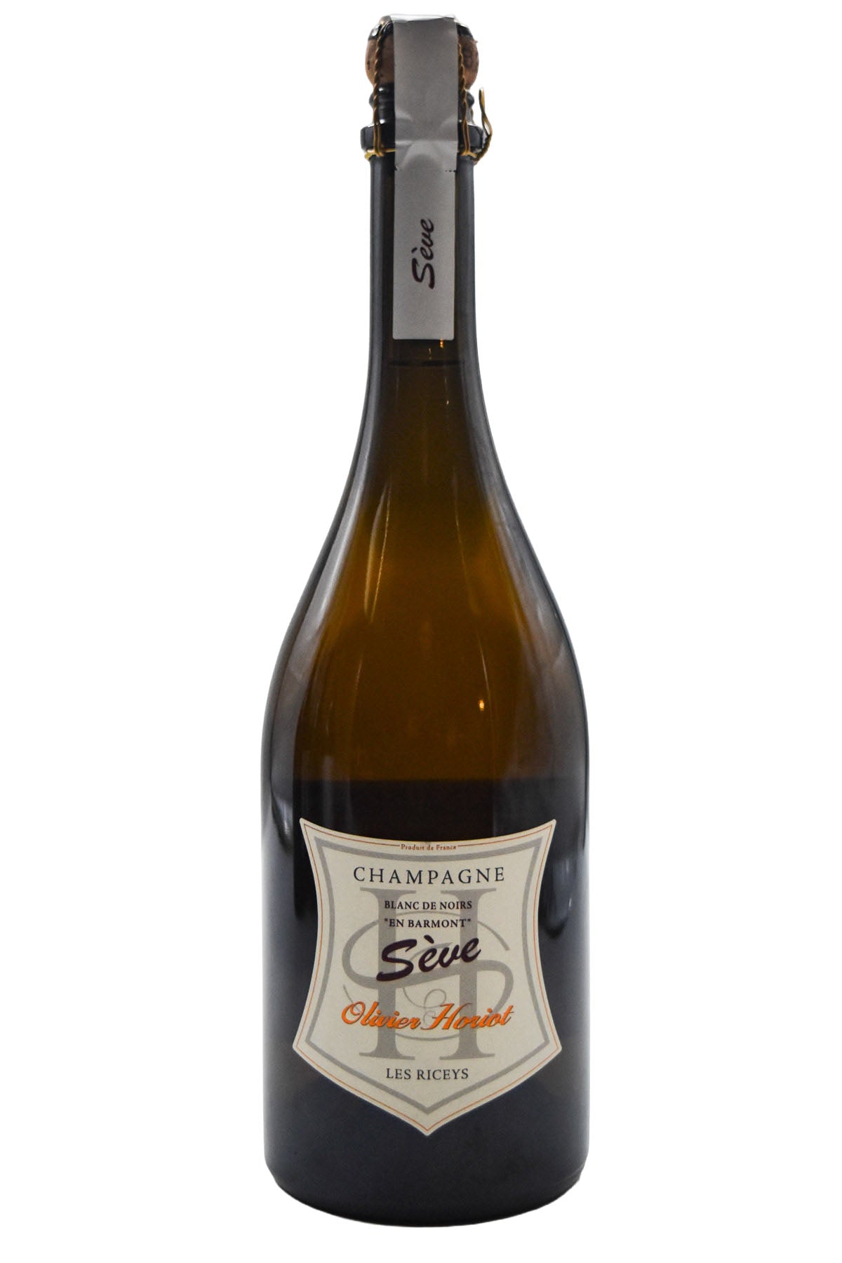 Bottle of Olivier Horiot Champagne Blanc de Noirs Les Riceys en Barmont Seve 2018-Sparkling Wine-Flatiron SF