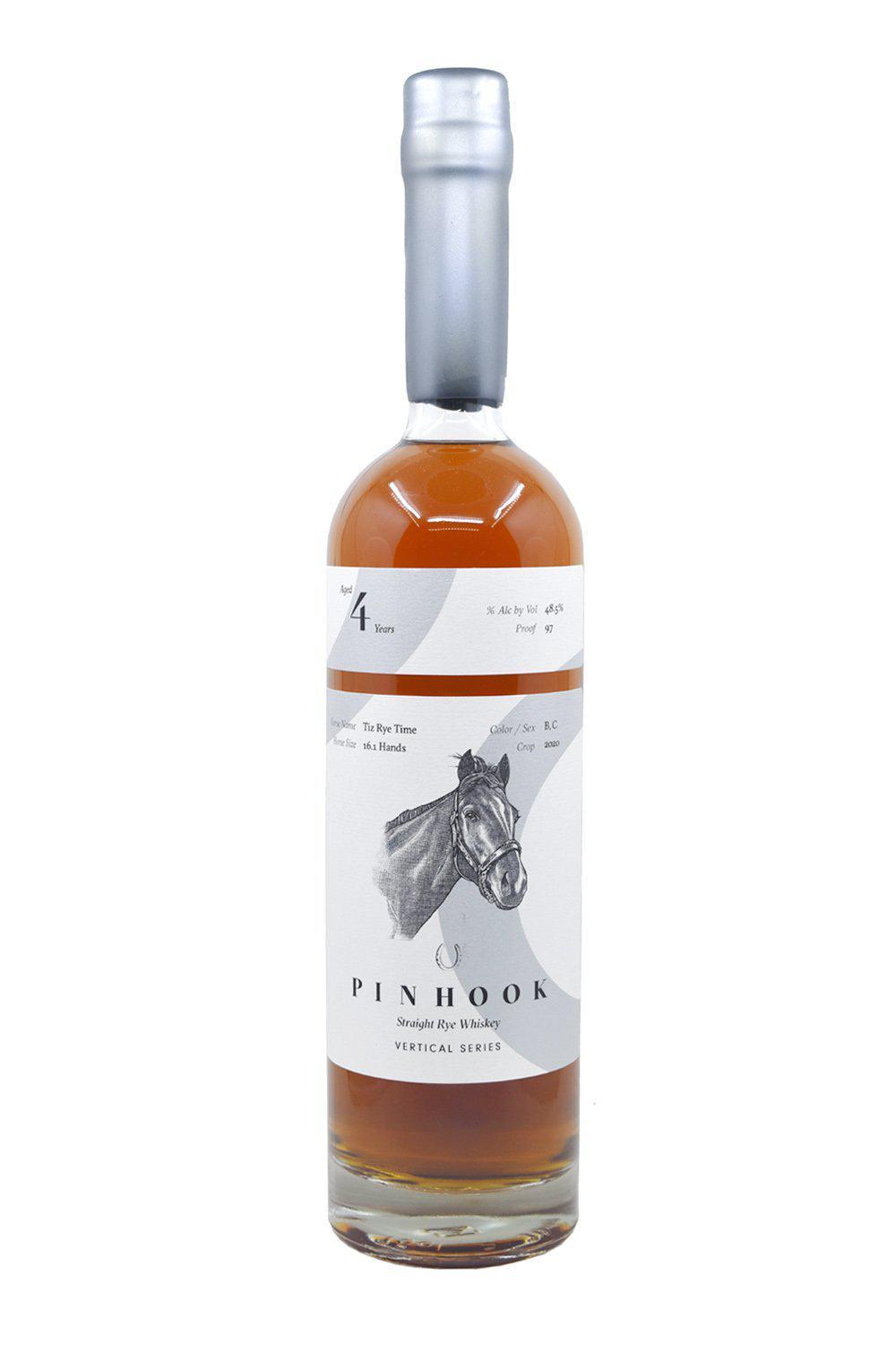 Bottle of Pinhook Tiz Rye Time 4 year 97 proof Rye-Spirits-Flatiron SF