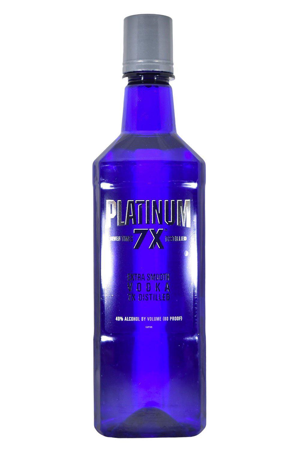 Bottle of Platinum 7x Seven Times Distilled Vodka-Spirits-Flatiron SF