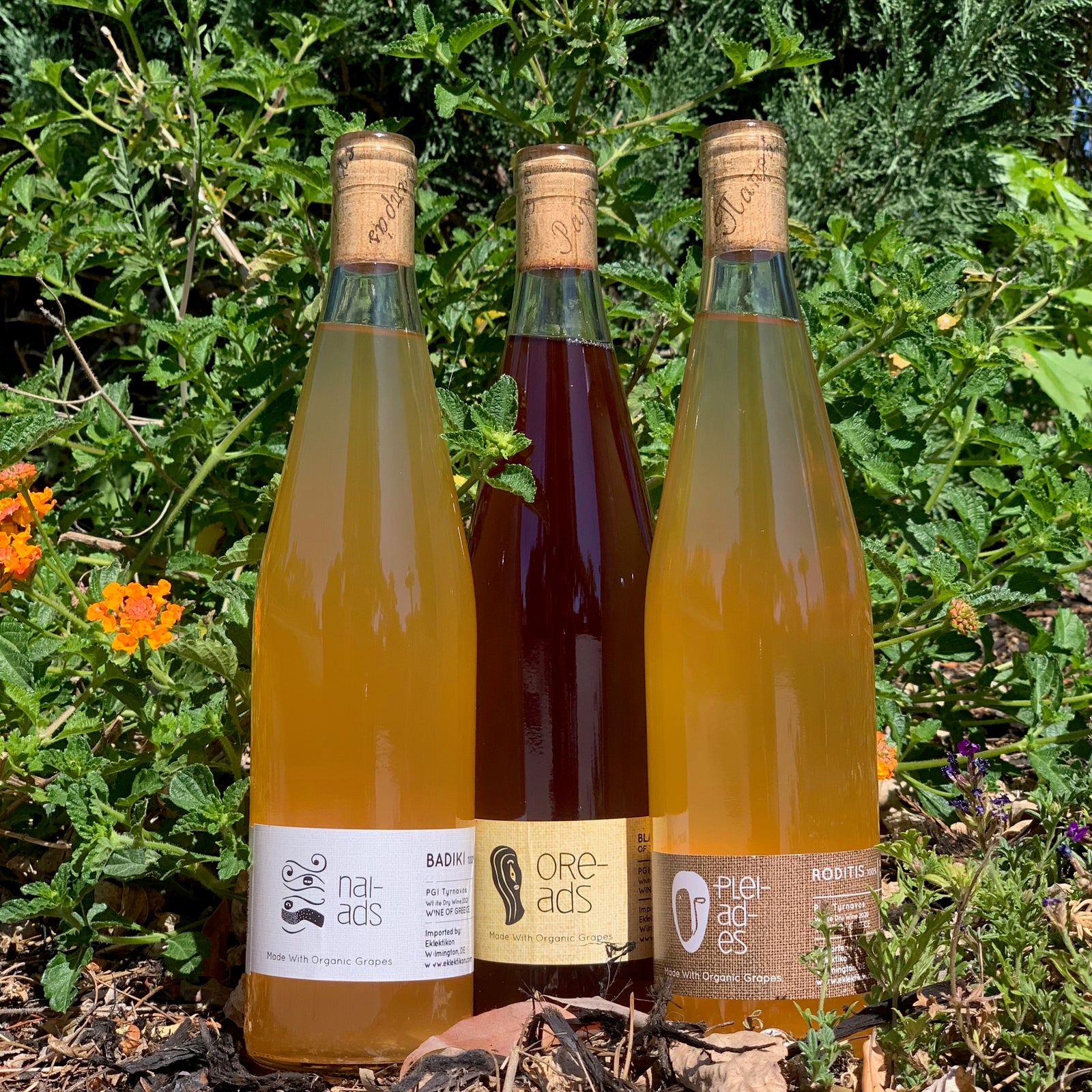 Grecian Natural wines form the foot of Mt. Olympus