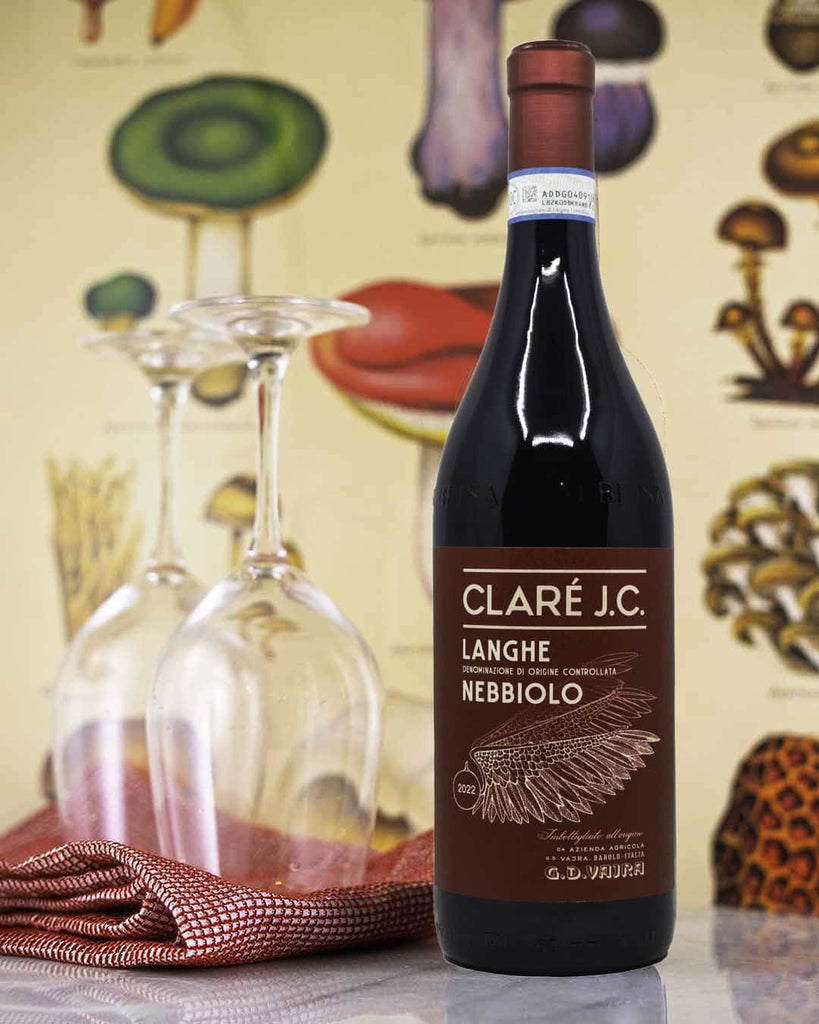 Stylized image of G.D. Vajra Langhe Nebbiolo J.C. Clare 2022