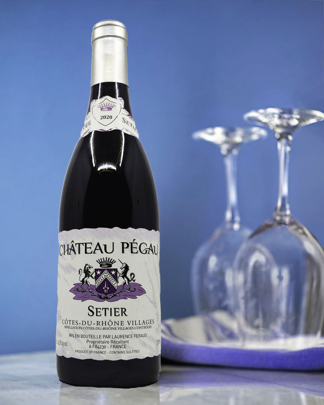 Stylized image of Chateau Pegau Cotes-du-Rhone Cuvee Setier 2020